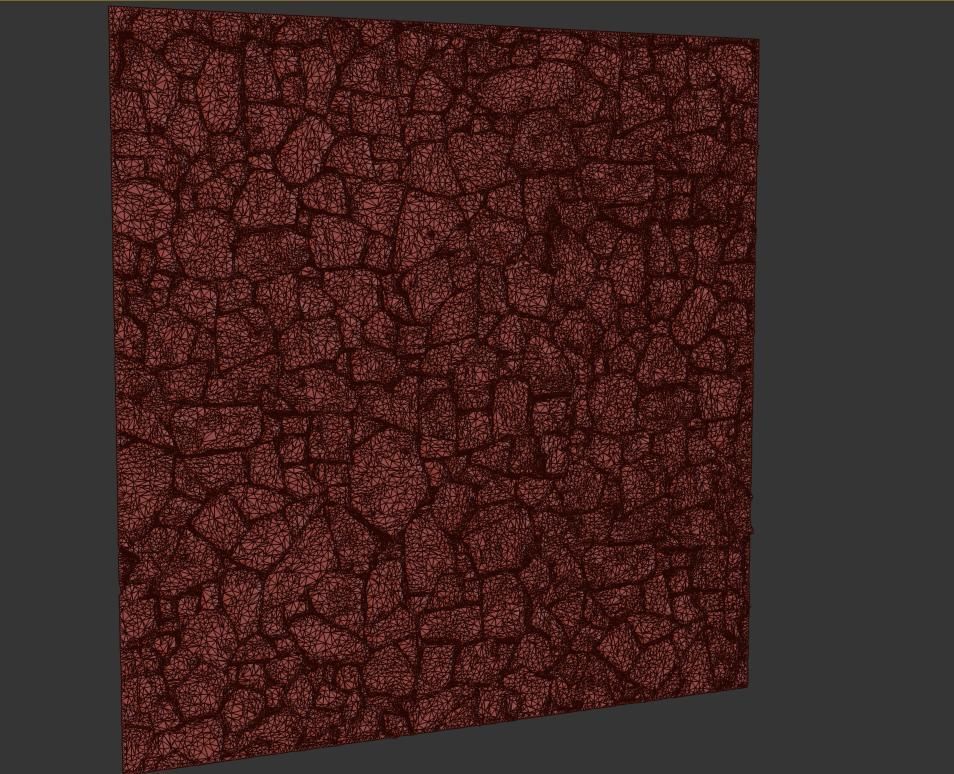 Ultra realistic Decorative stone wall geometry 3D model_5