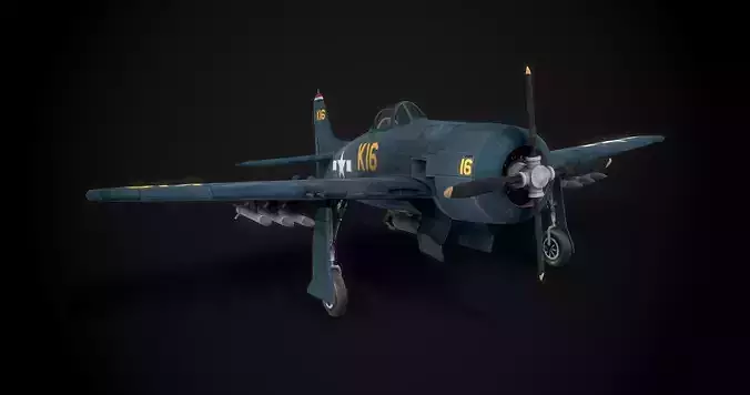 WW2 Grumman F8F Bearcat 3D model