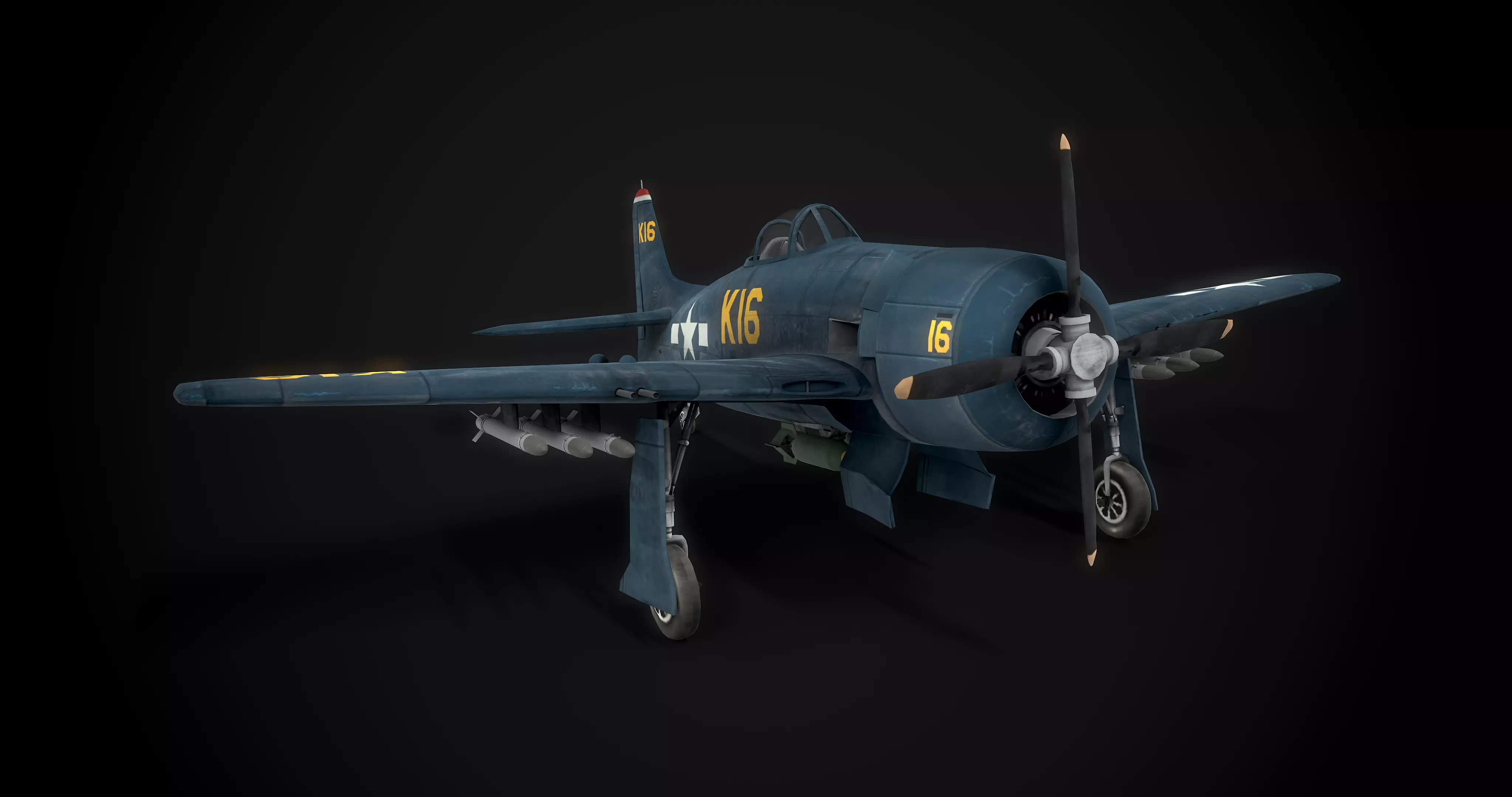 WW2 Grumman F8F Bearcat 3D model