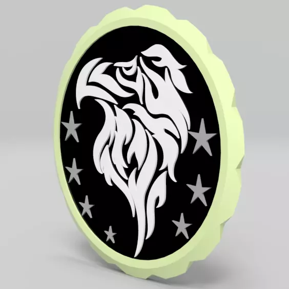 Hawk logo 3 3D model