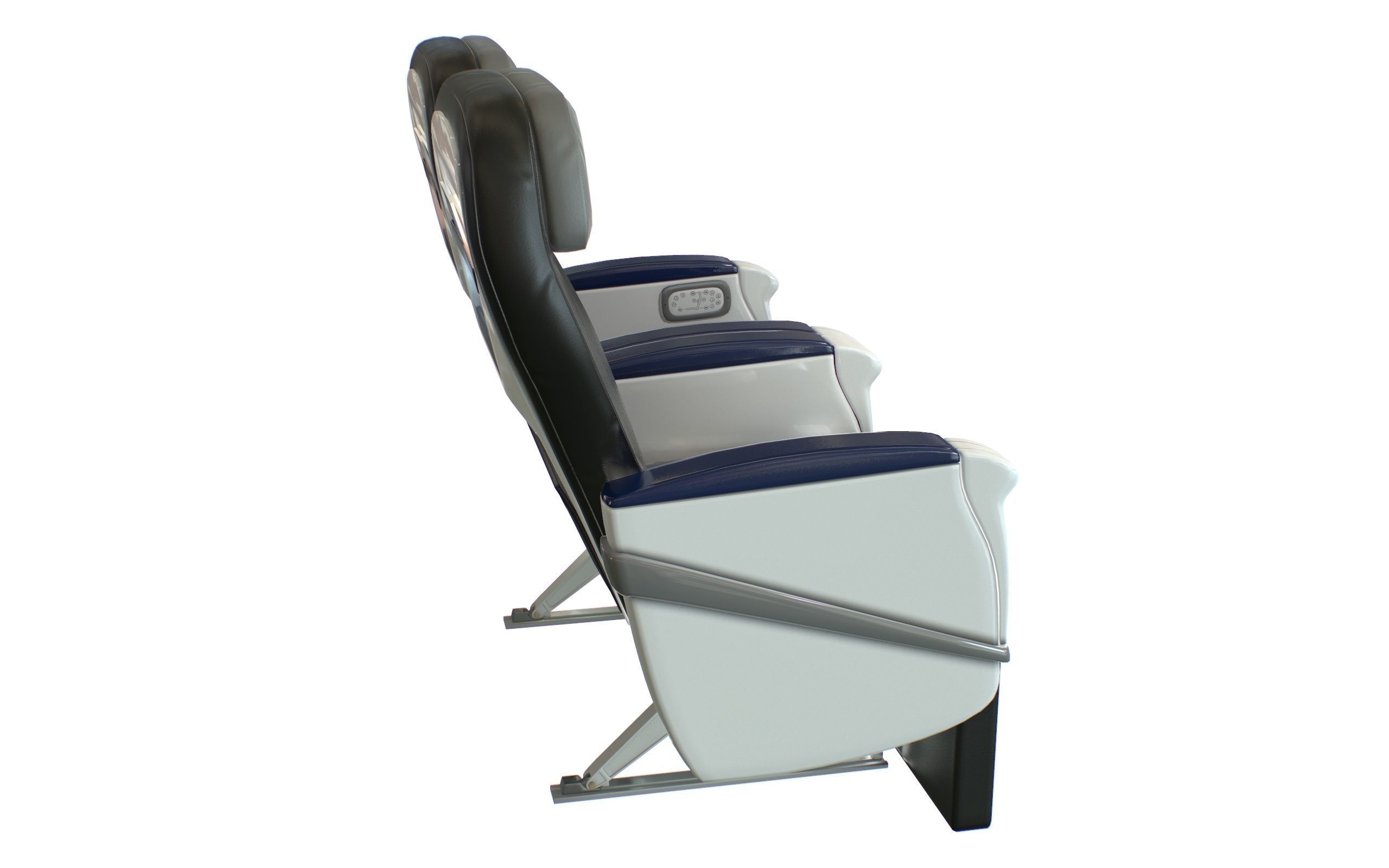 Airplane First Class Seat 3D model_5