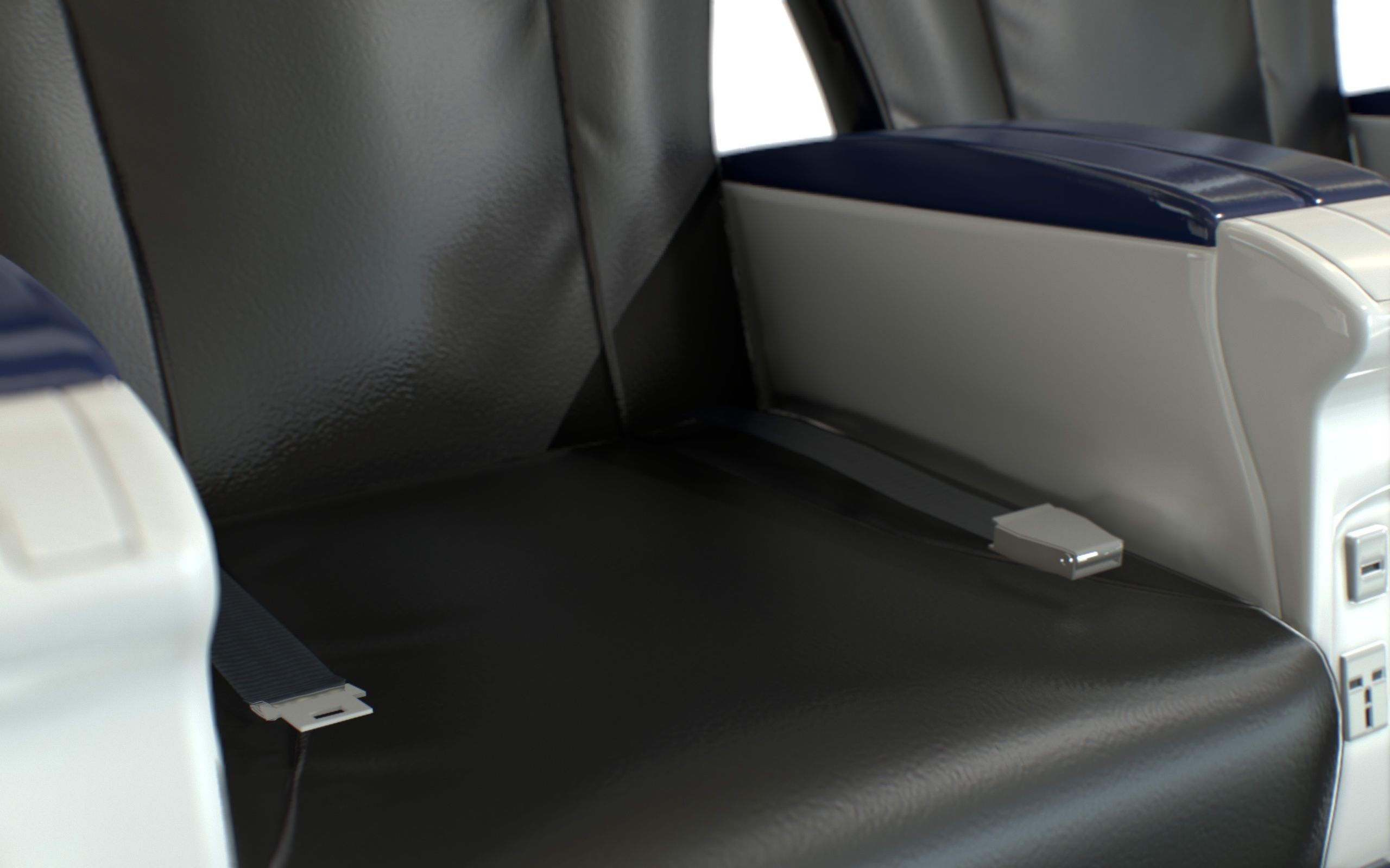 Airplane First Class Seat 3D model_14