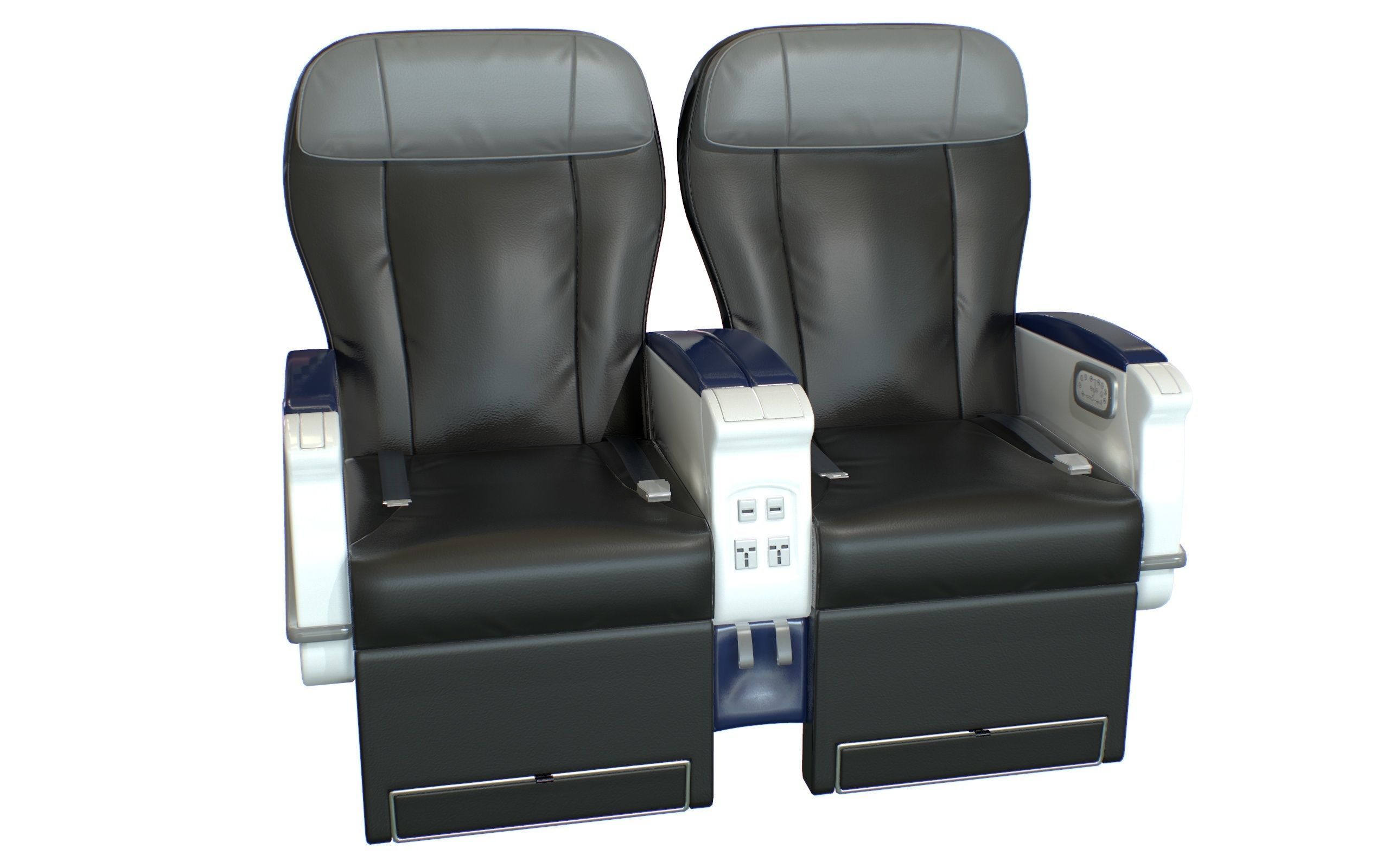 Airplane First Class Seat 3D model_3