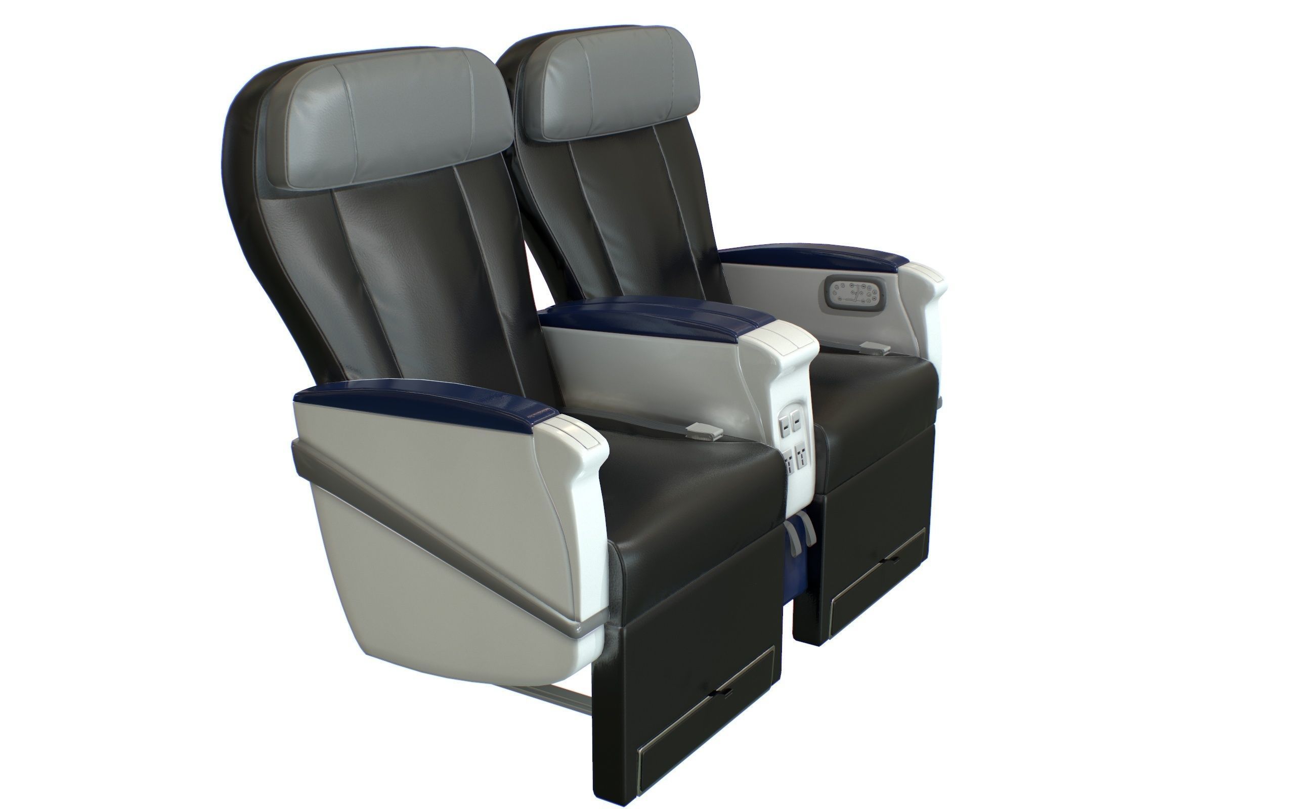 Airplane First Class Seat 3D model_4