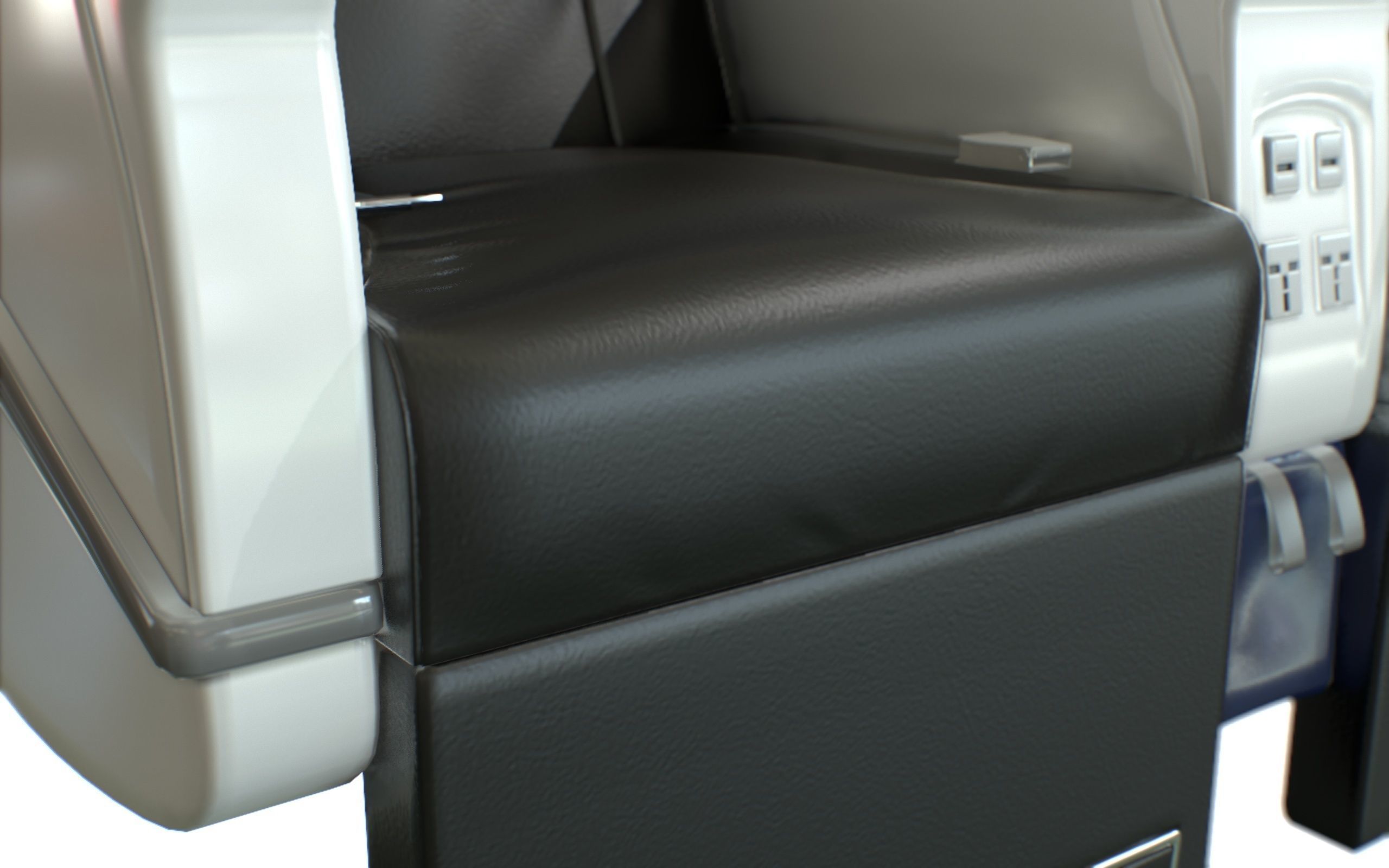 Airplane First Class Seat 3D model_13