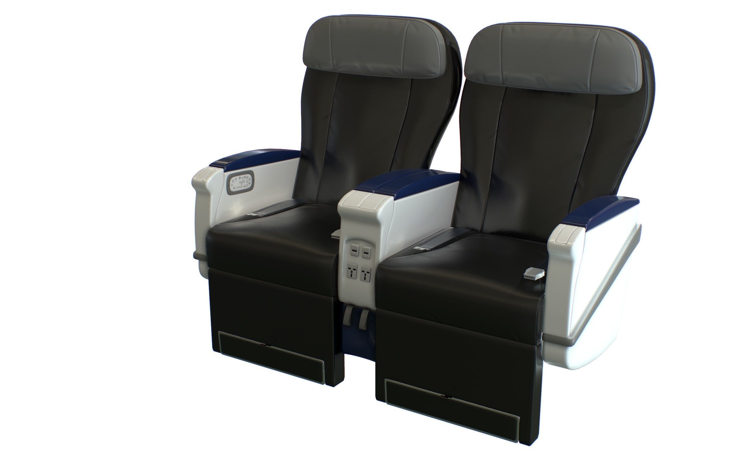 Airplane First Class Seat 3D model_10