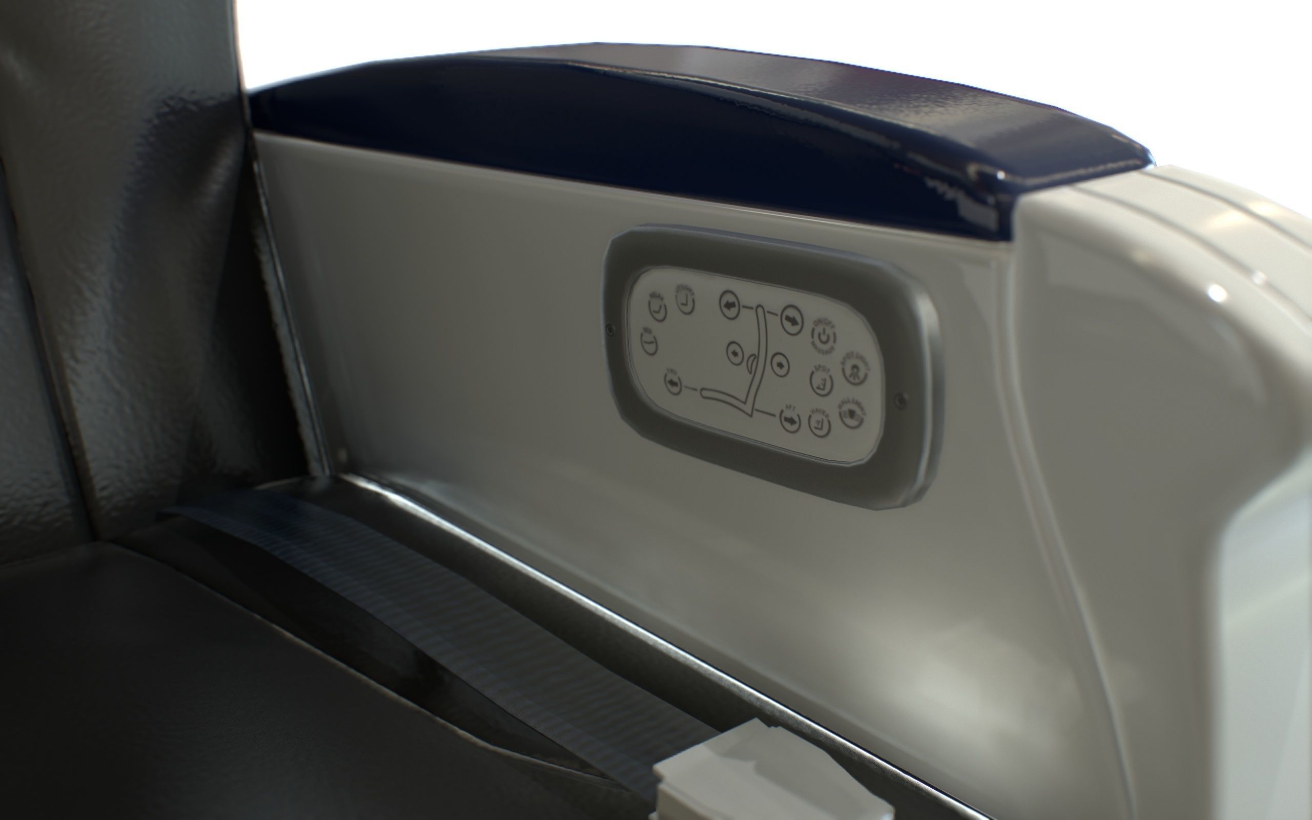 Airplane First Class Seat 3D model_16