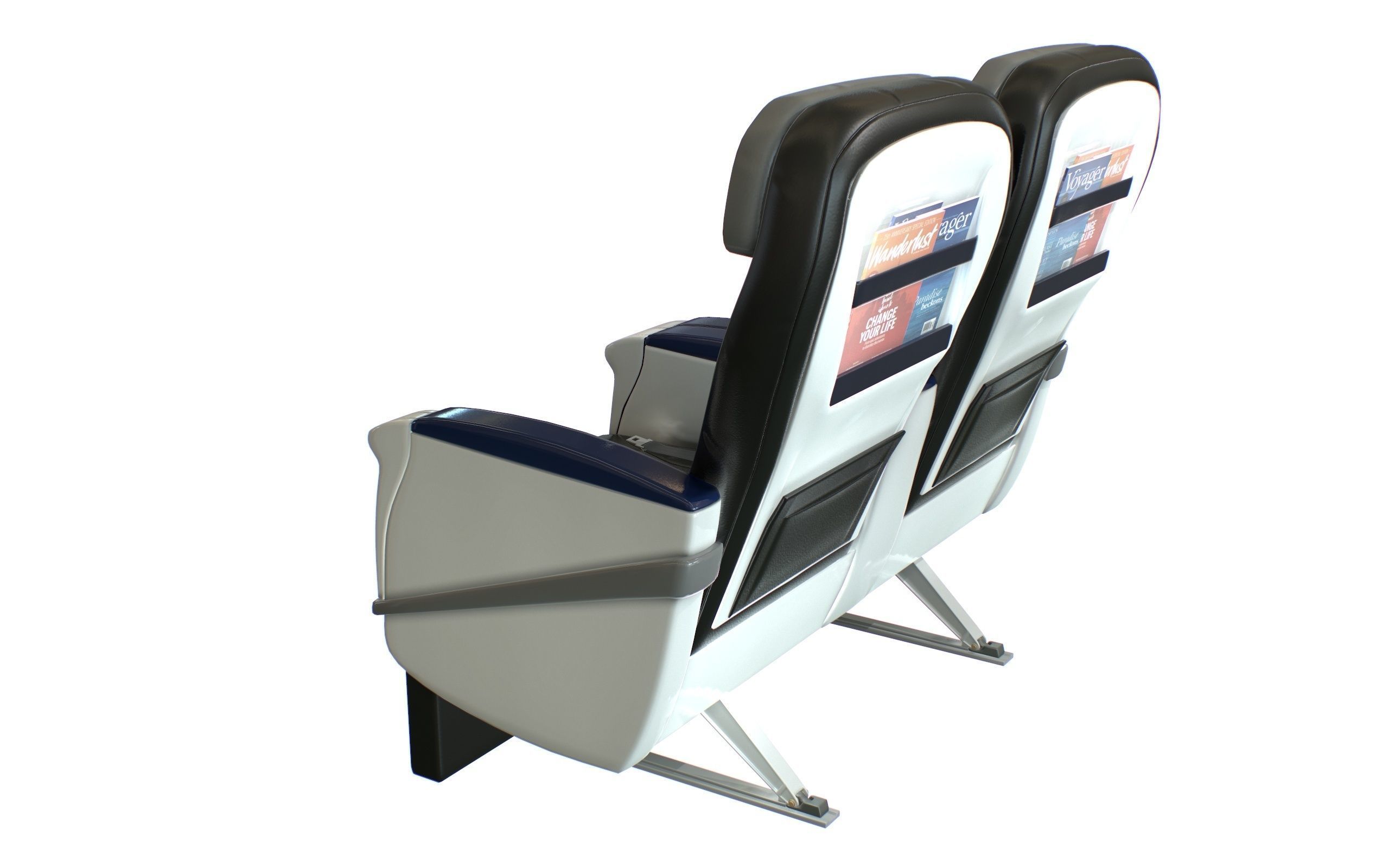 Airplane First Class Seat 3D model_8