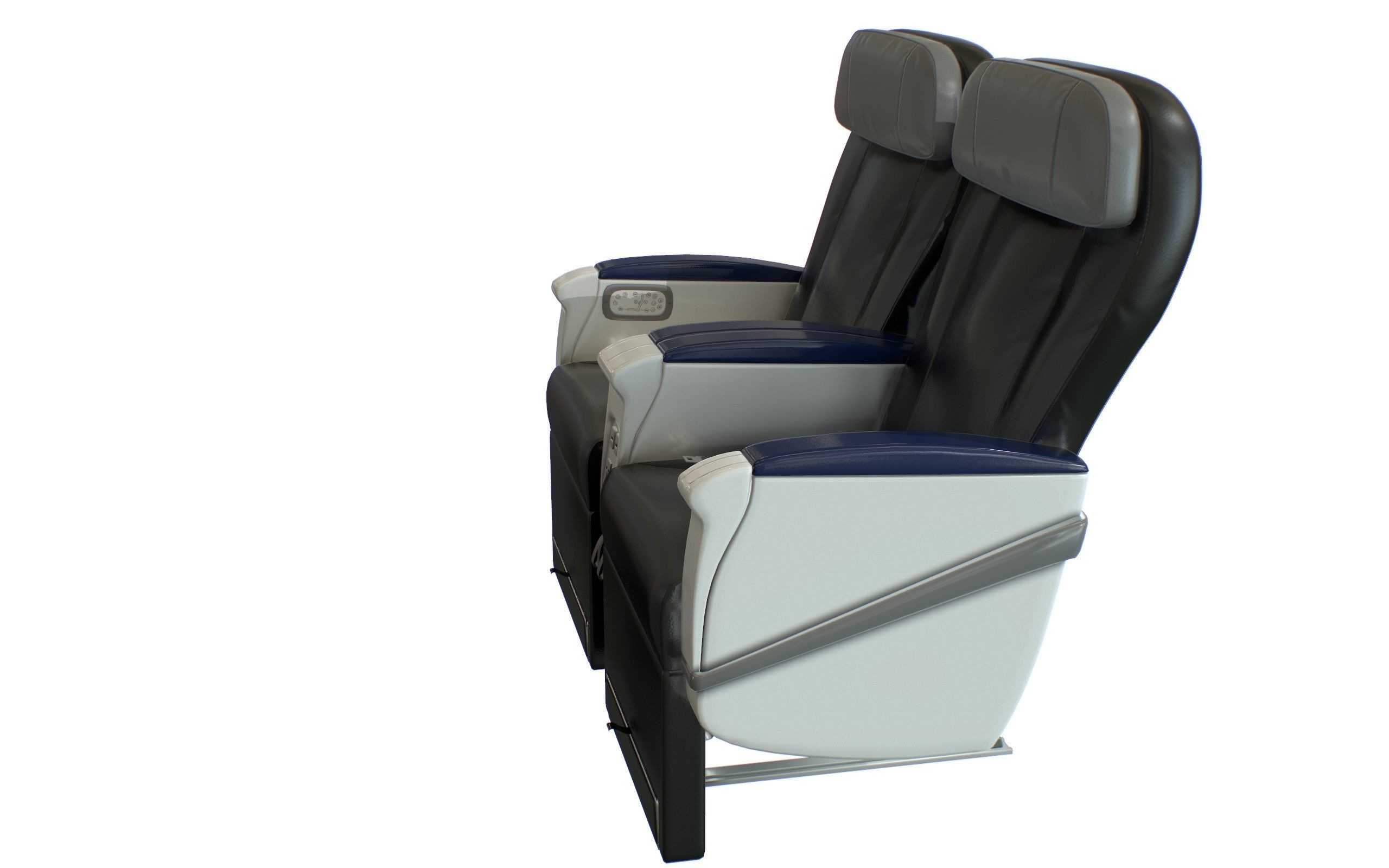Airplane First Class Seat 3D model_9