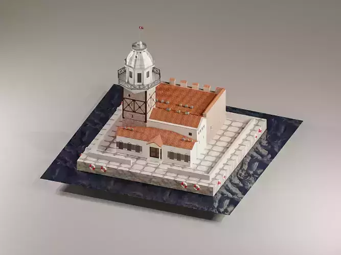  Maiden Towers Stylized Low Poly  