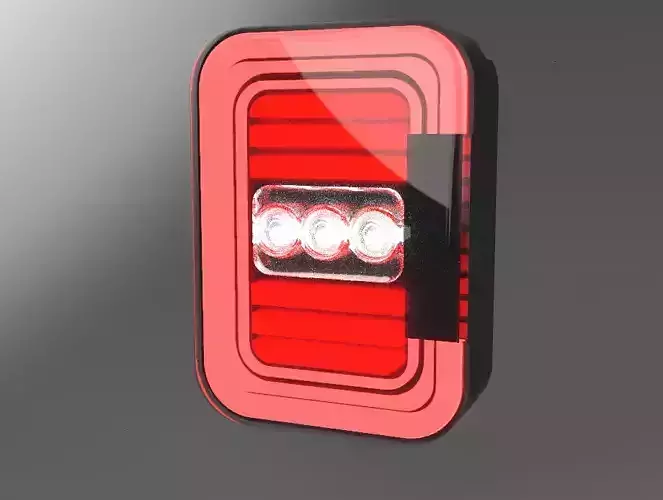 Stop led para JEEP Rubicon Low-poly 3D model