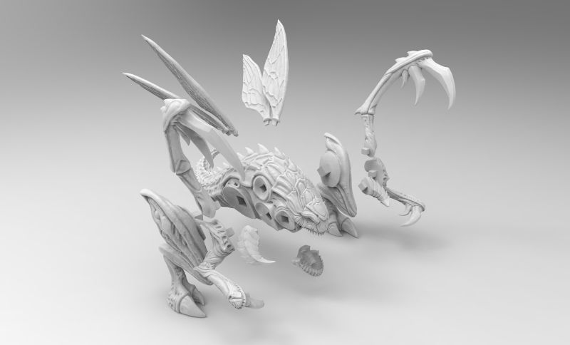 StarCraft2 Zergling 3D print model_2