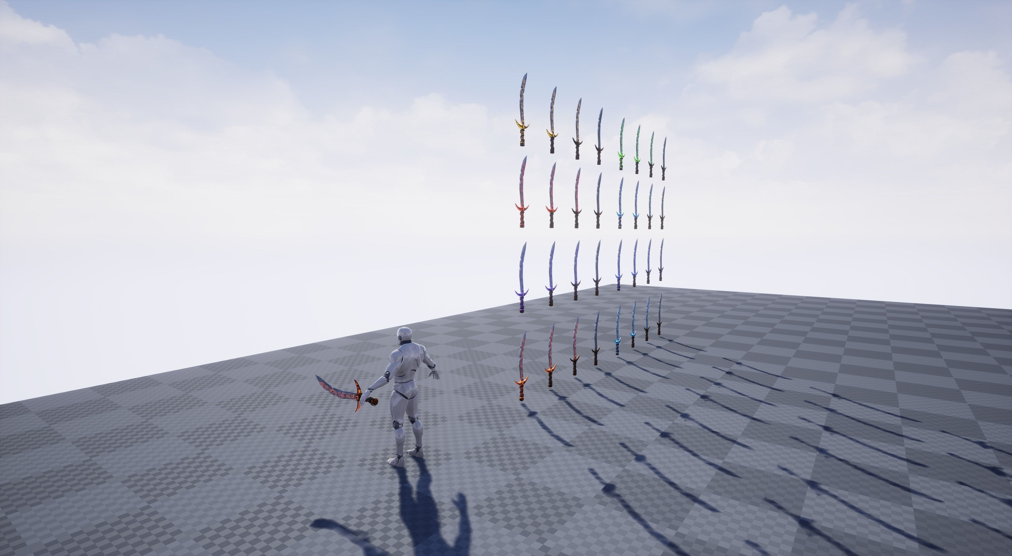 Stylized PBR Falchion Sword V2 Low-poly 3D model_15