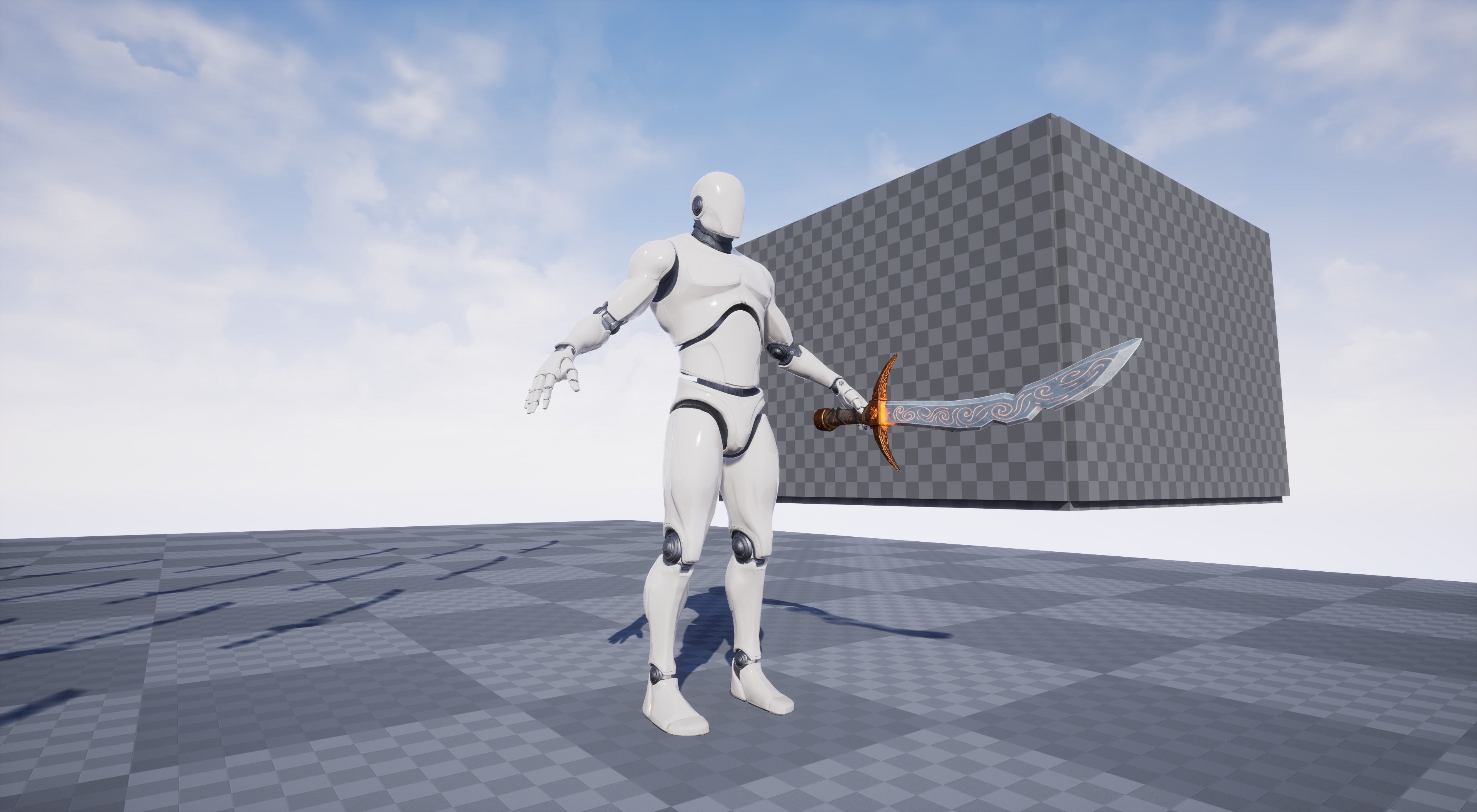 Stylized PBR Falchion Sword V2 Low-poly 3D model_17