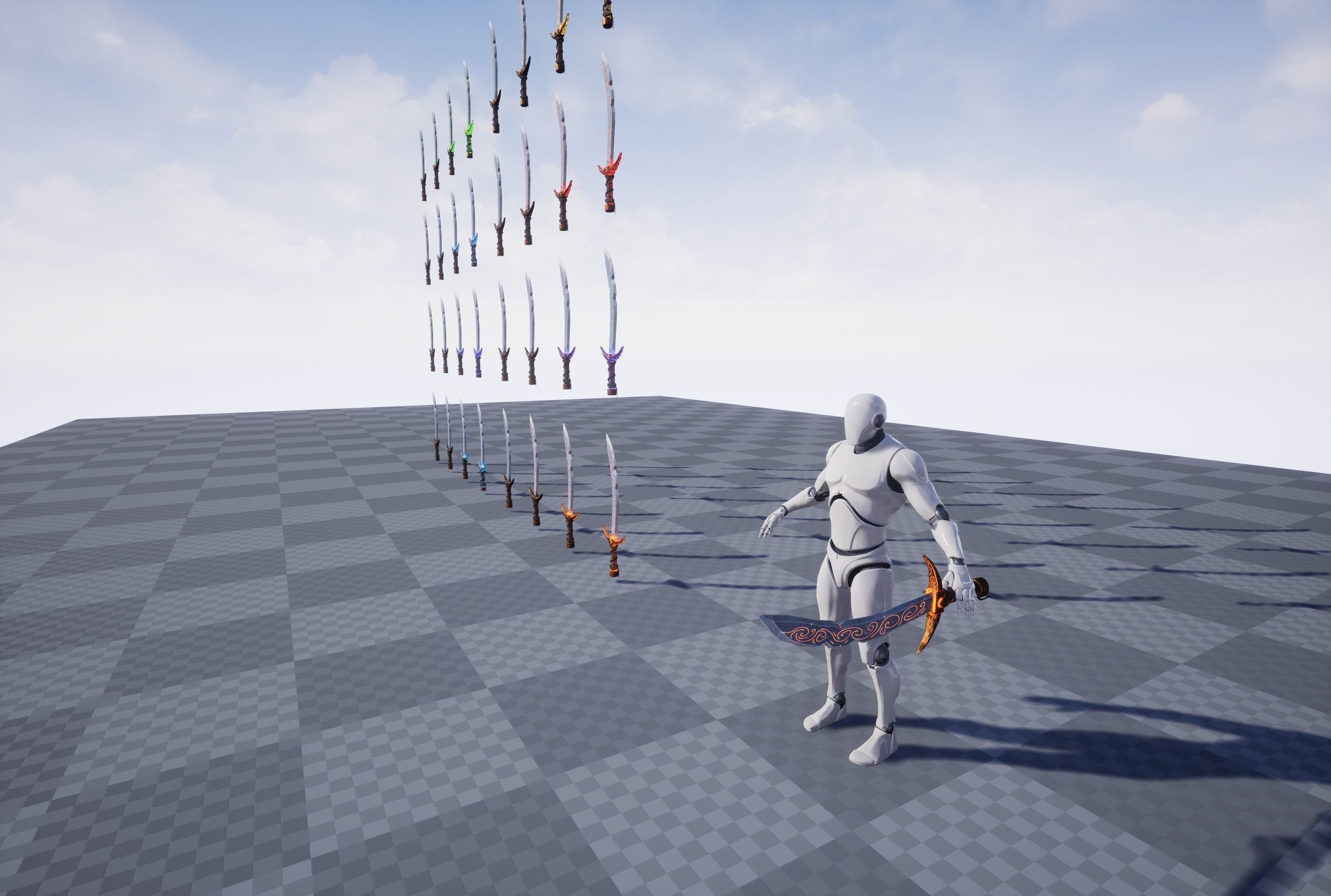 Stylized PBR Falchion Sword V2 Low-poly 3D model_16