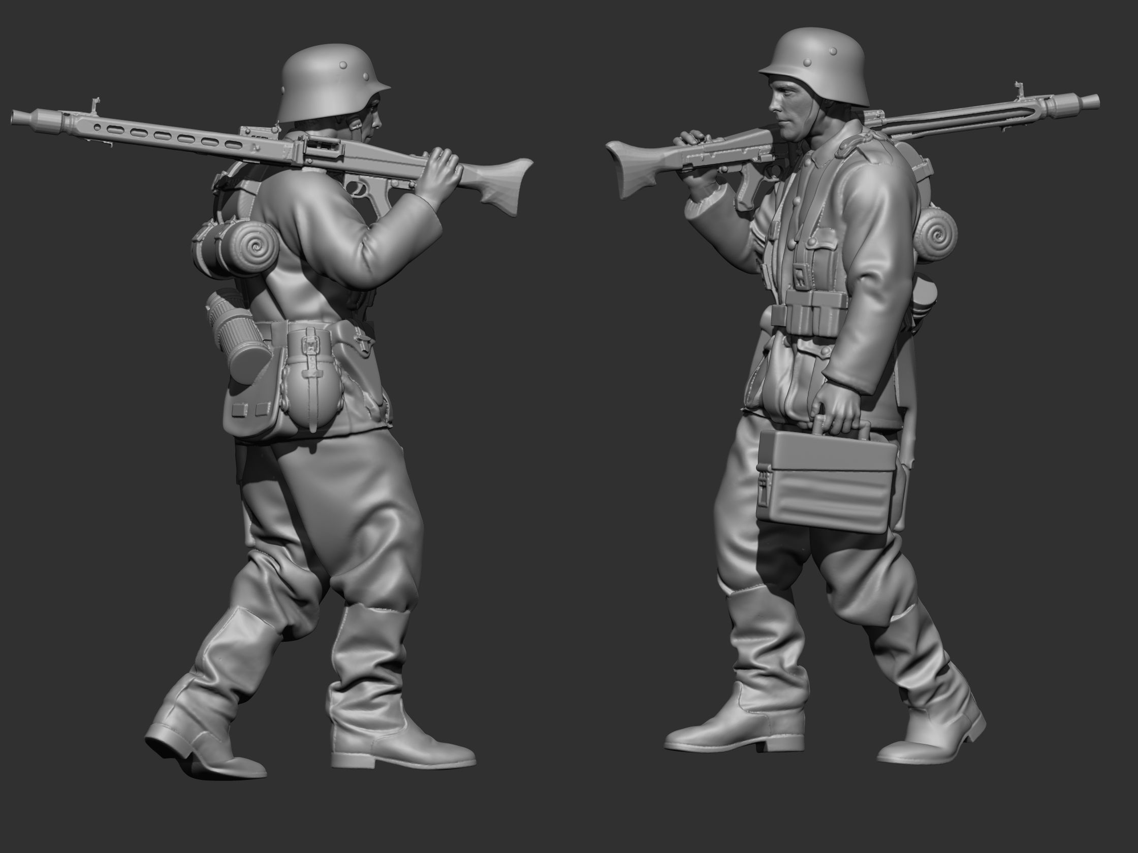 German Soldier2 WW2 3D print model_1