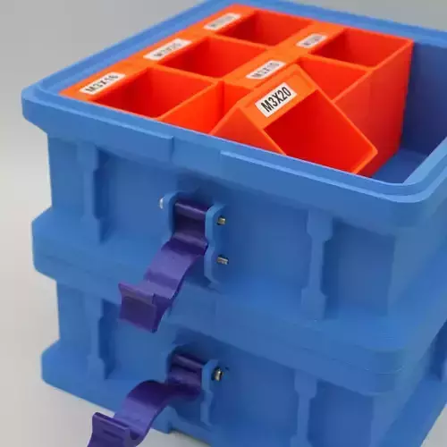 ULTIMATE STACKABLE BOX  CUSTOMIZABLE  3D print model