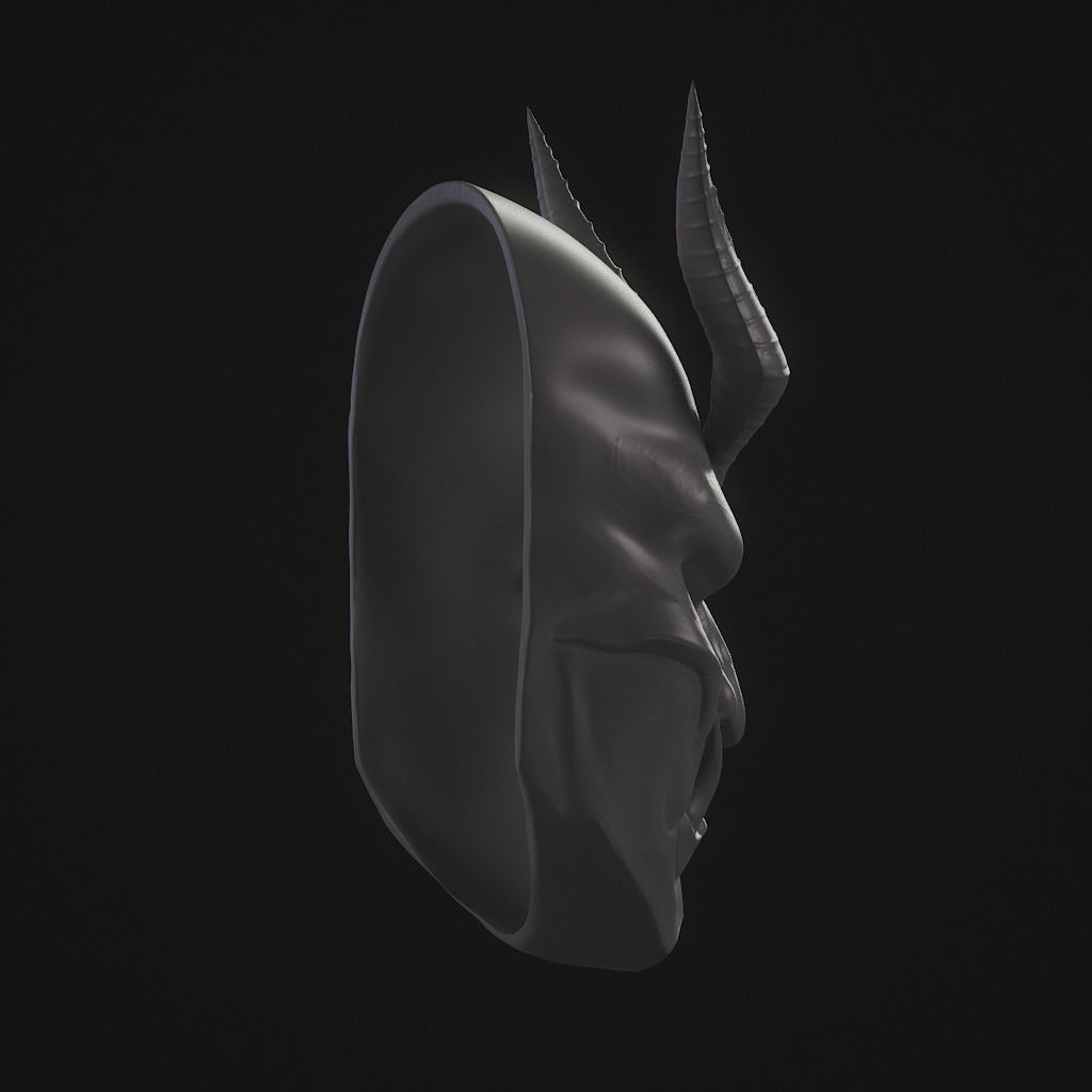 Avici demon mask 3D print model_21