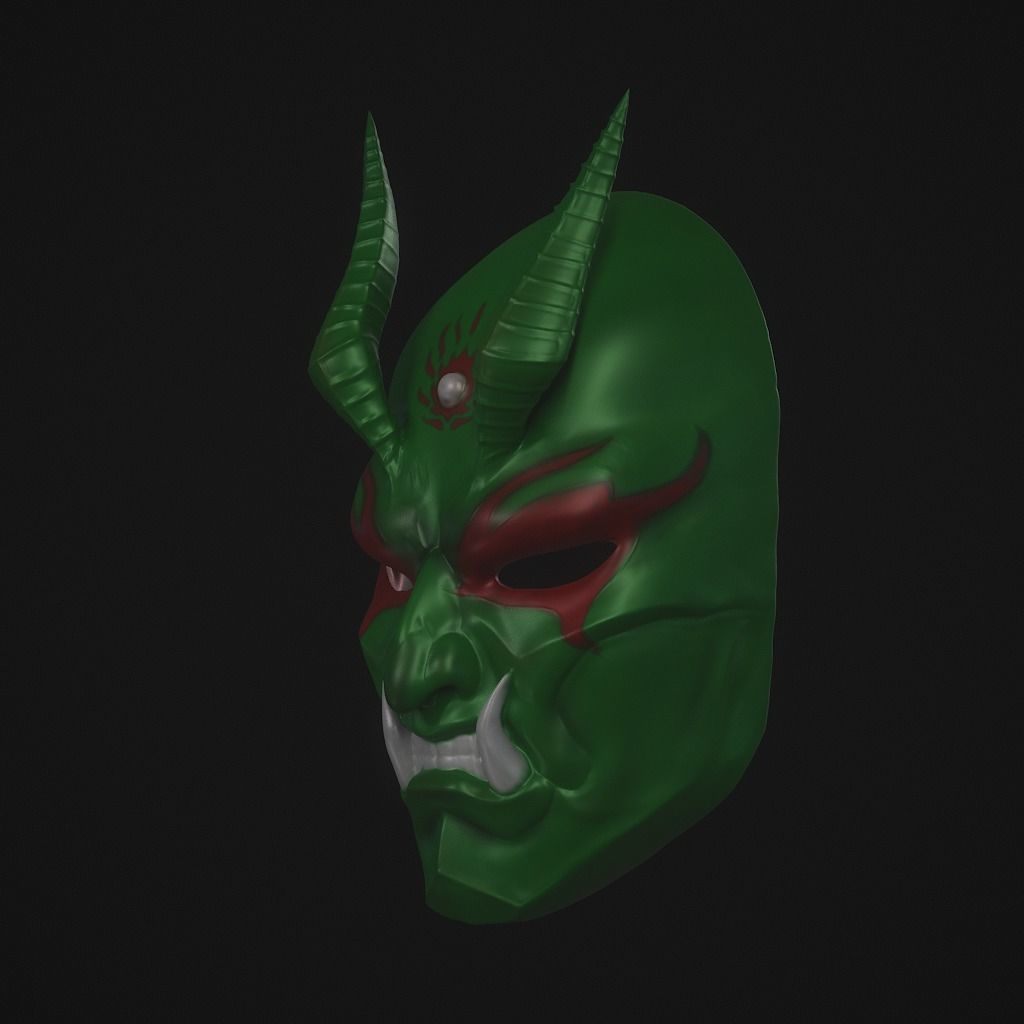 Avici demon mask 3D print model_4