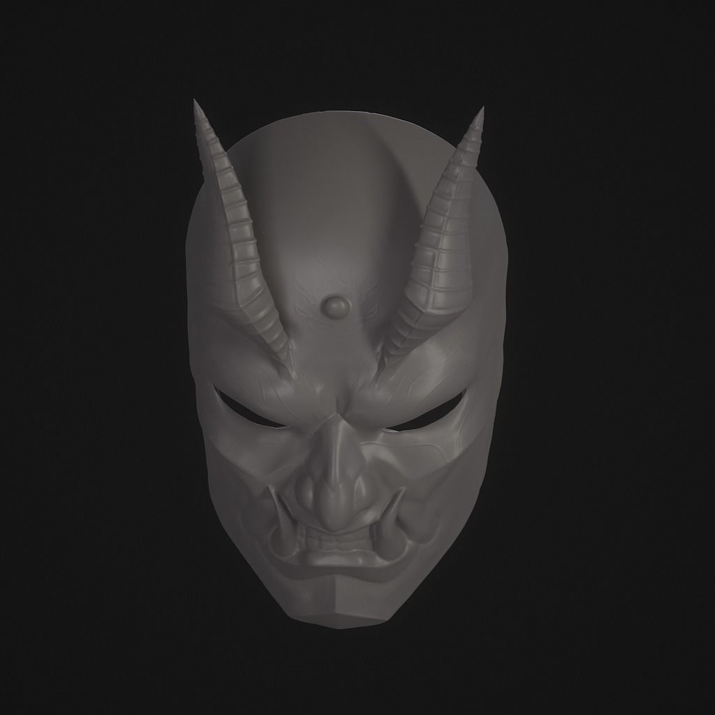 Avici demon mask 3D print model_15