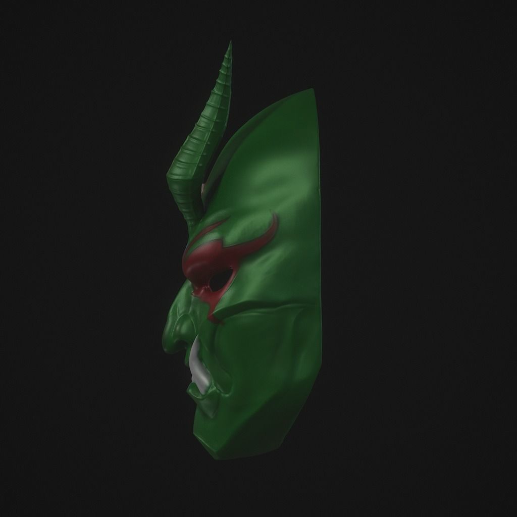 Avici demon mask 3D print model_6