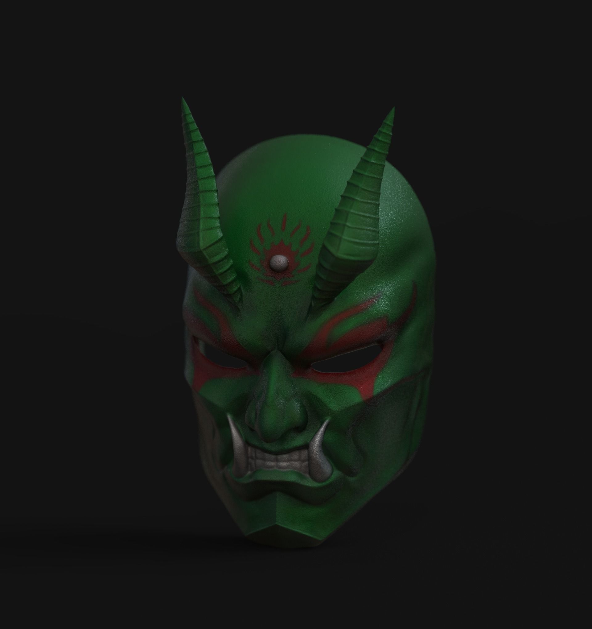 Avici demon mask 3D print model_13