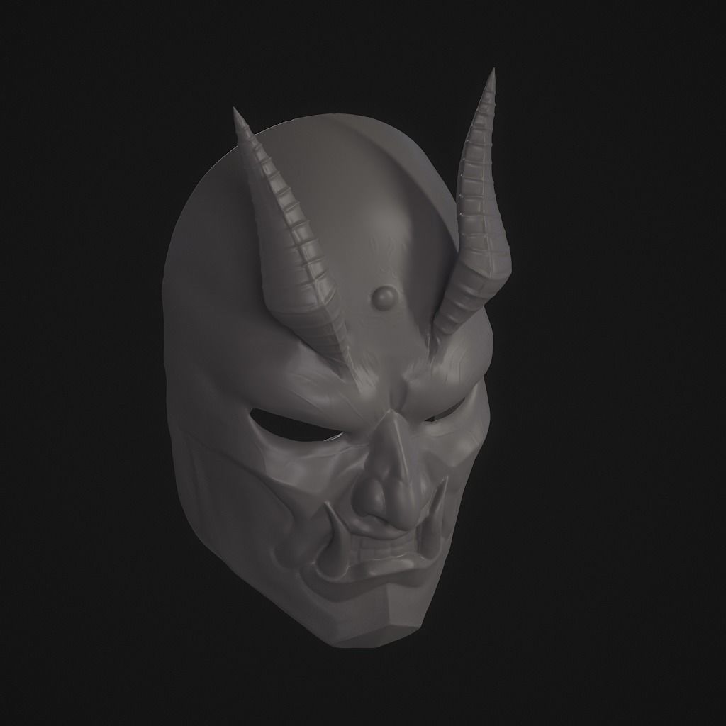 Avici demon mask 3D print model_23