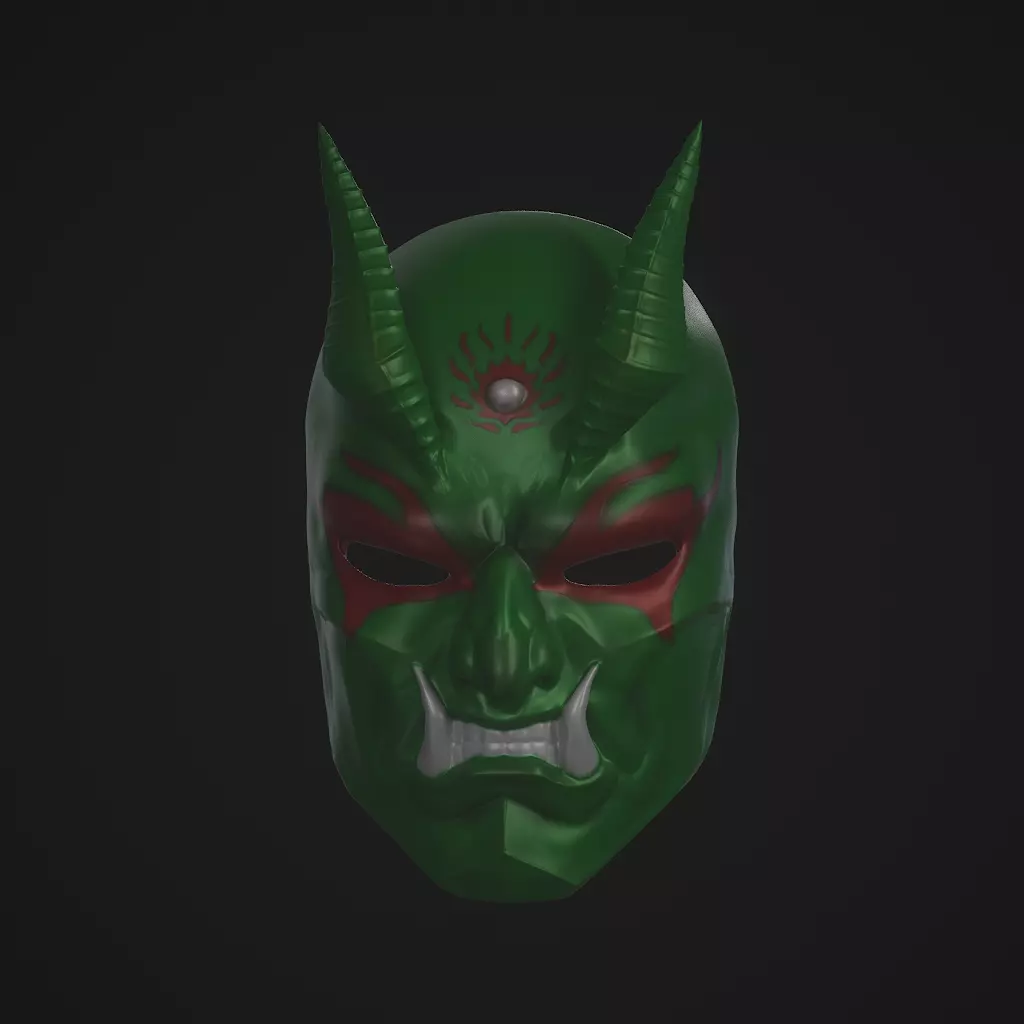 Avici demon mask 3D print model_0