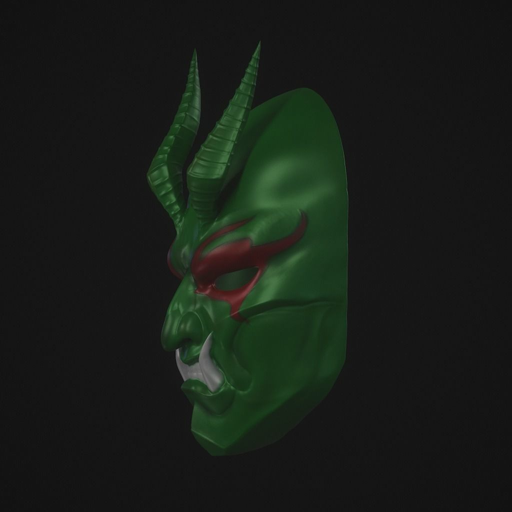 Avici demon mask 3D print model_5