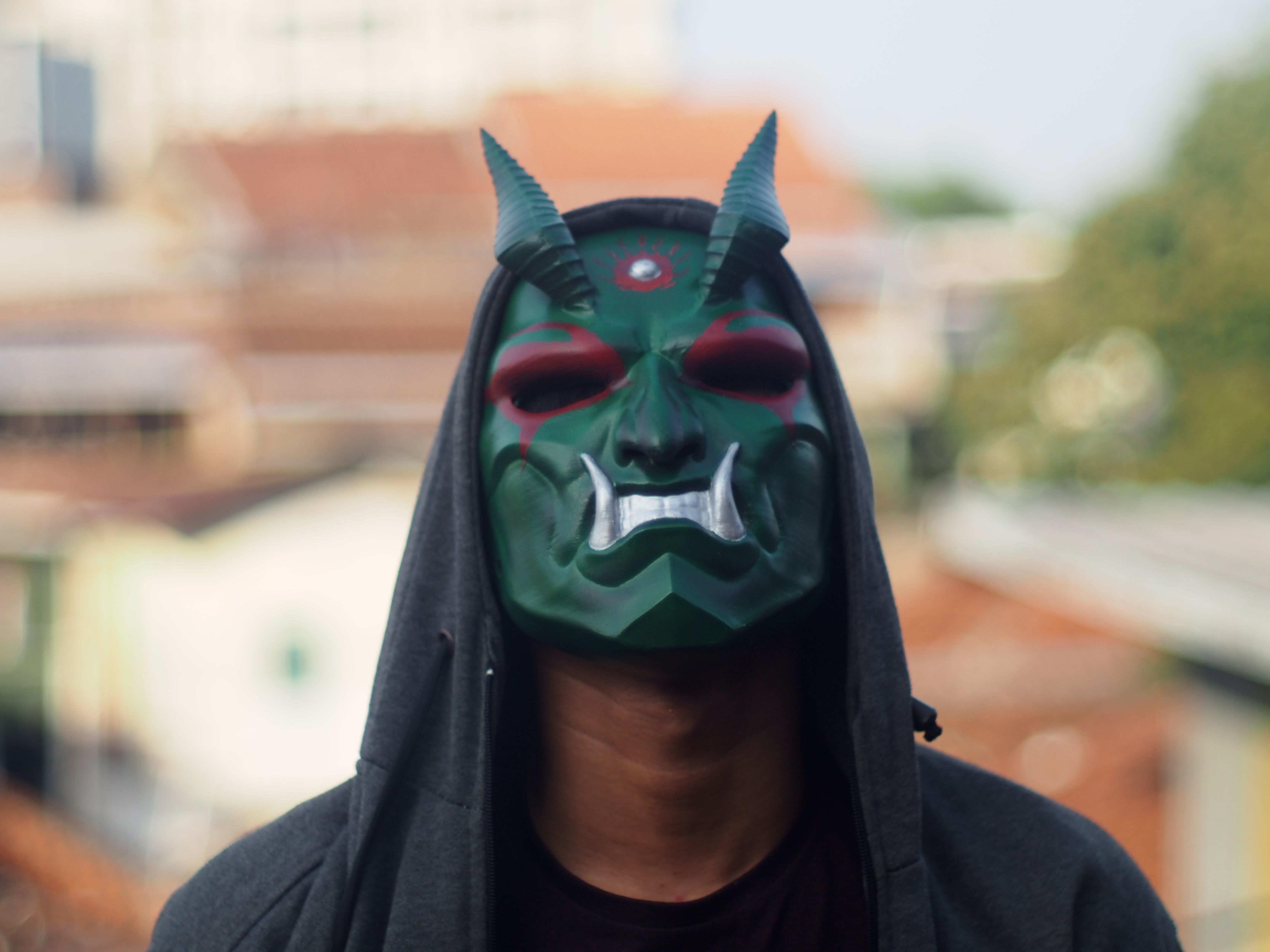 Avici demon mask 3D print model_2