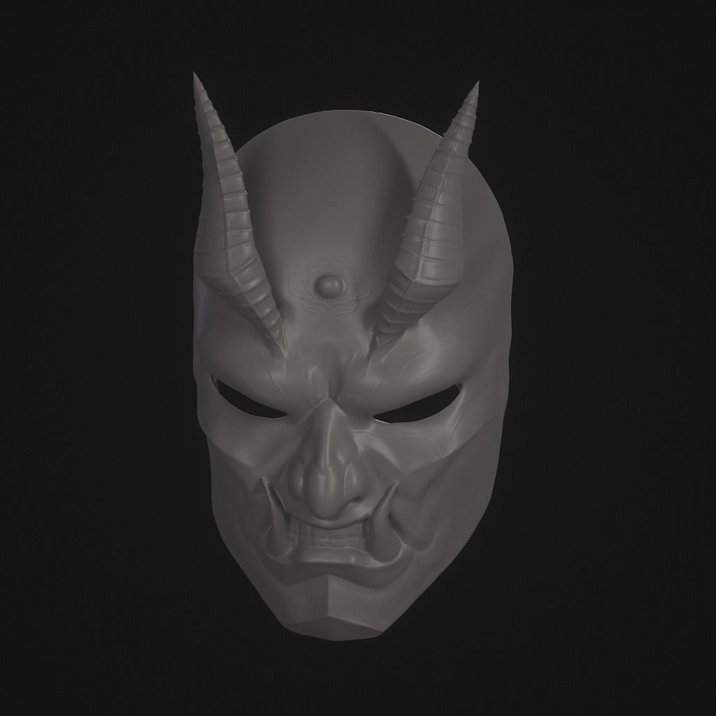 Avici demon mask 3D print model_16