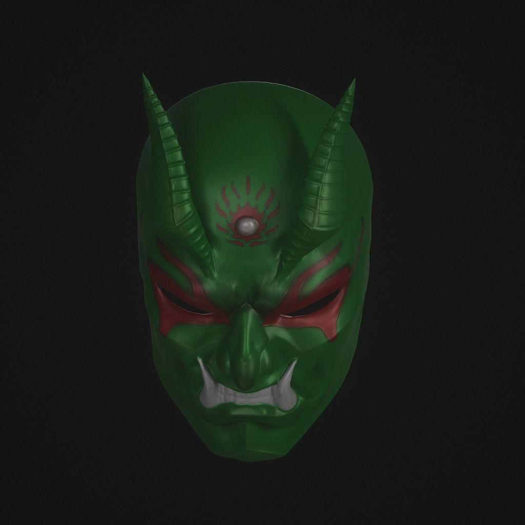 Avici demon mask 3D print model_11