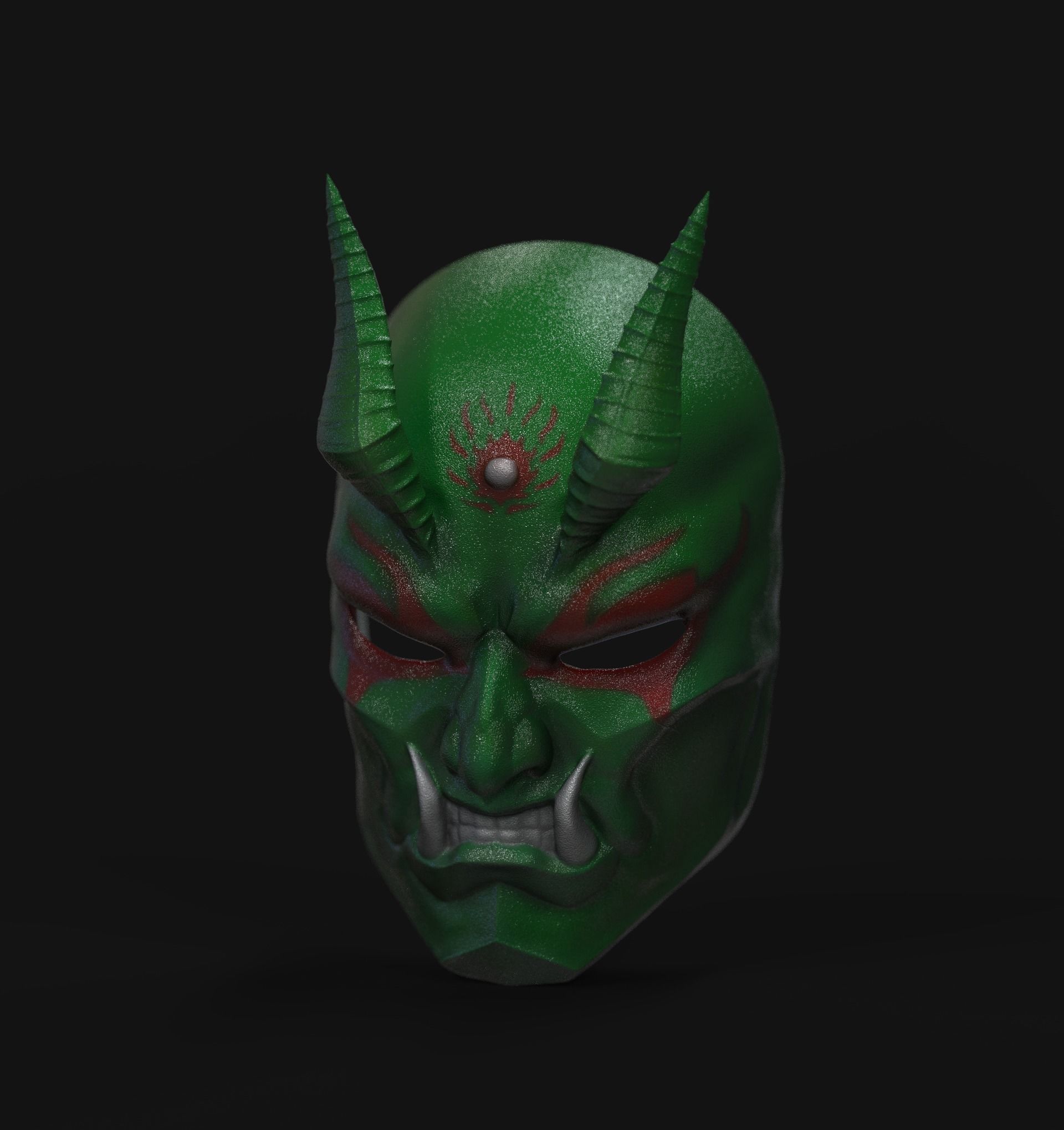Avici demon mask 3D print model_12
