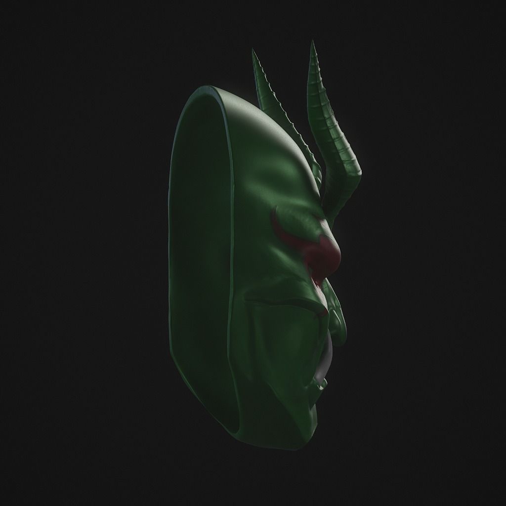 Avici demon mask 3D print model_8