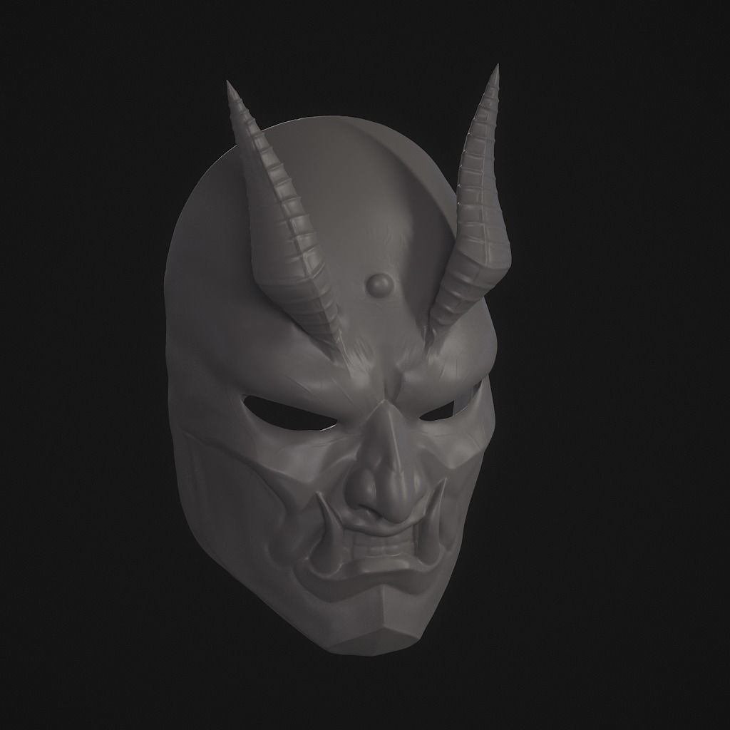 Avici demon mask 3D print model_22