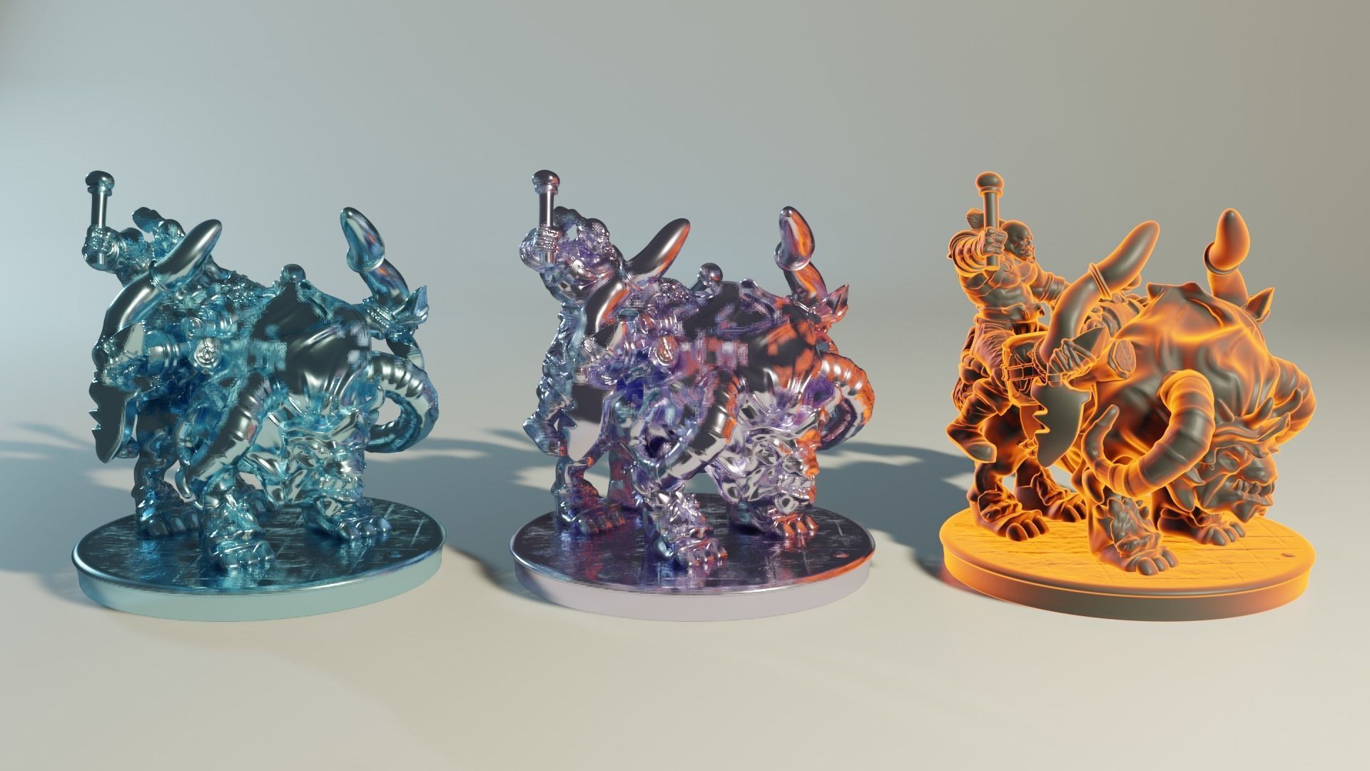 Katatonia Mounted Beast and Orc 3D printing Model 3D print model_9