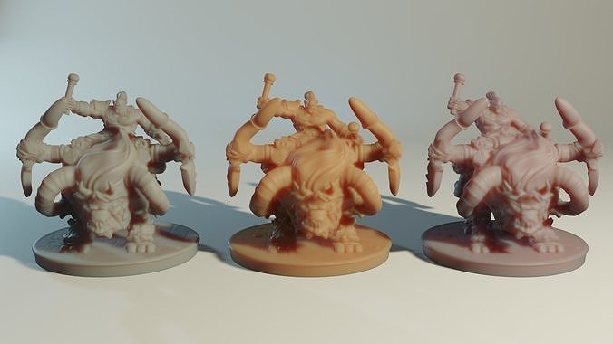 Katatonia Mounted Beast and Orc  3D printing Model 3D print model