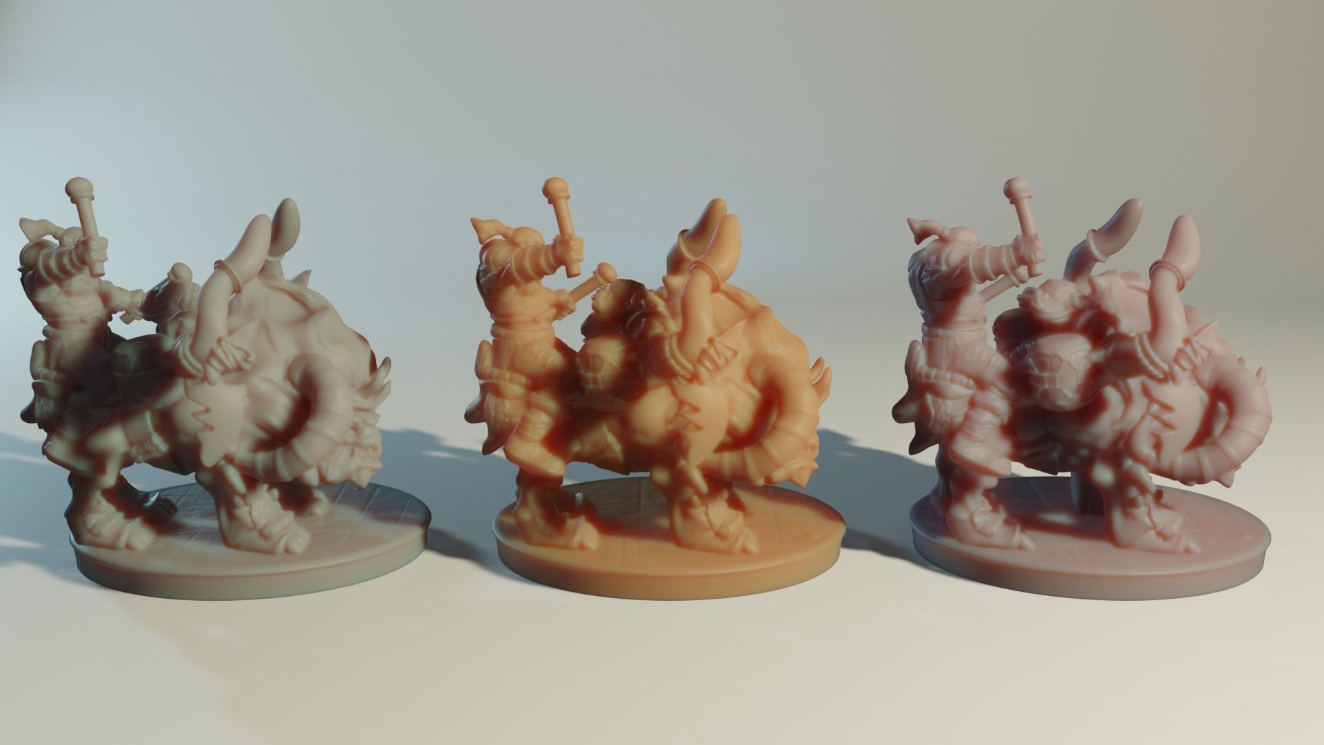 Katatonia Mounted Beast and Orc 3D printing Model 3D print model_3