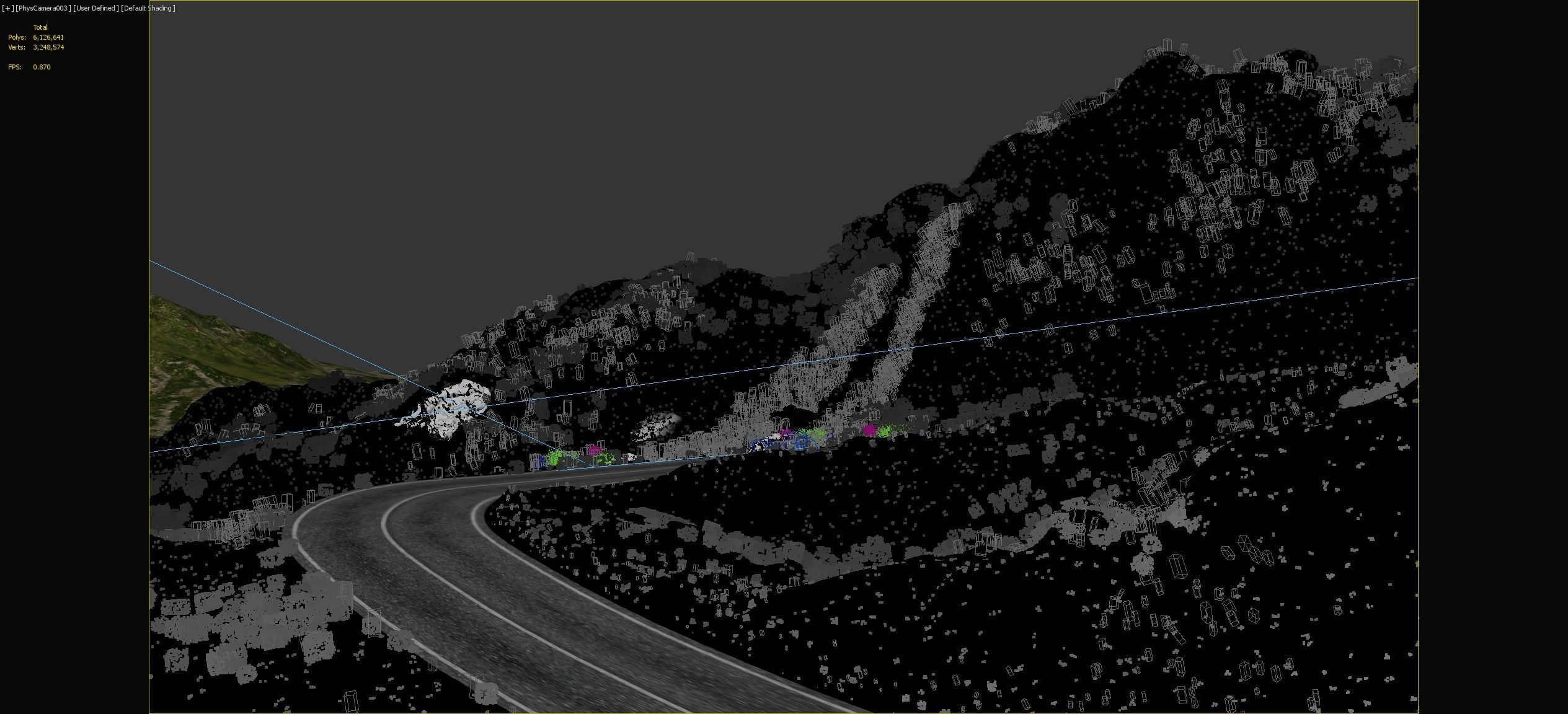 Wild mountain highway bend 3D model_21