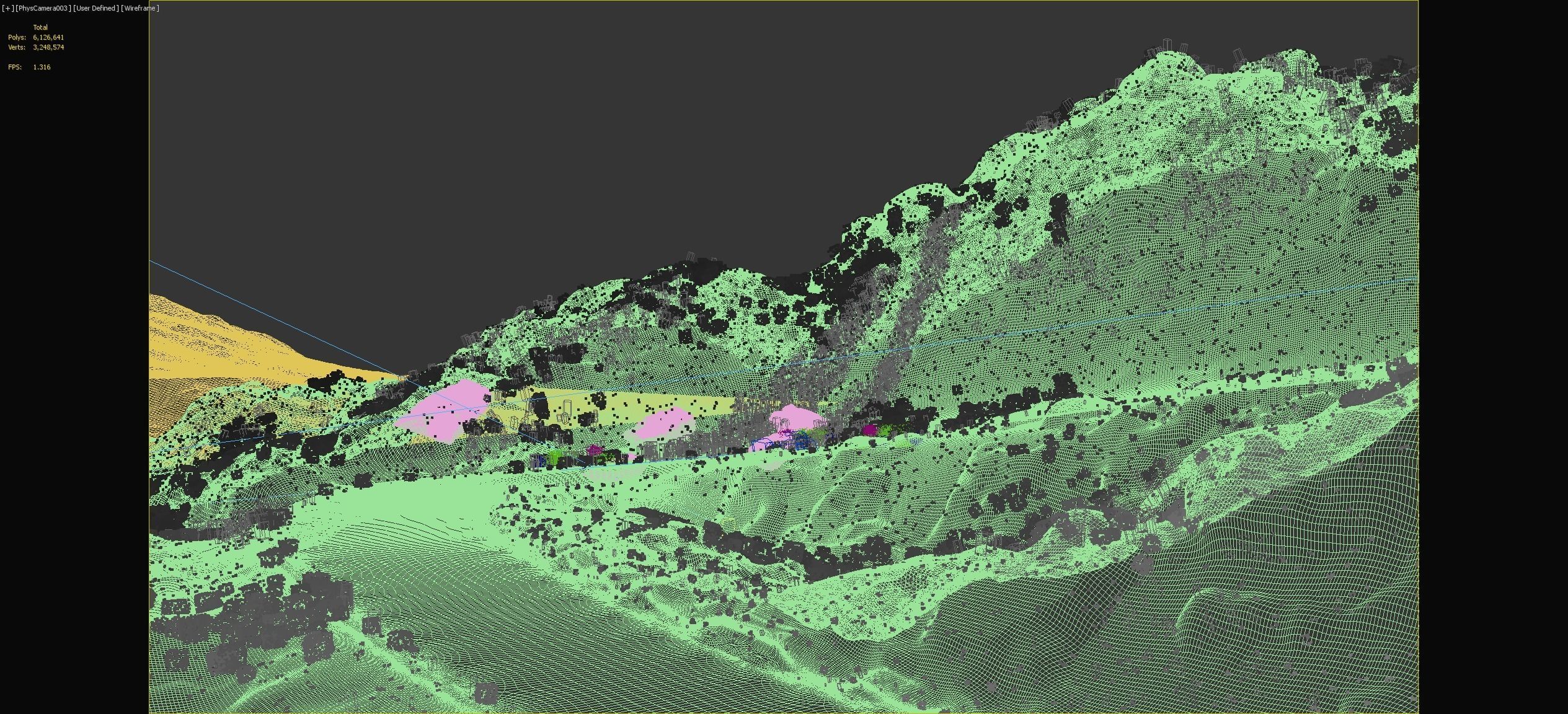 Wild mountain highway bend 3D model_19