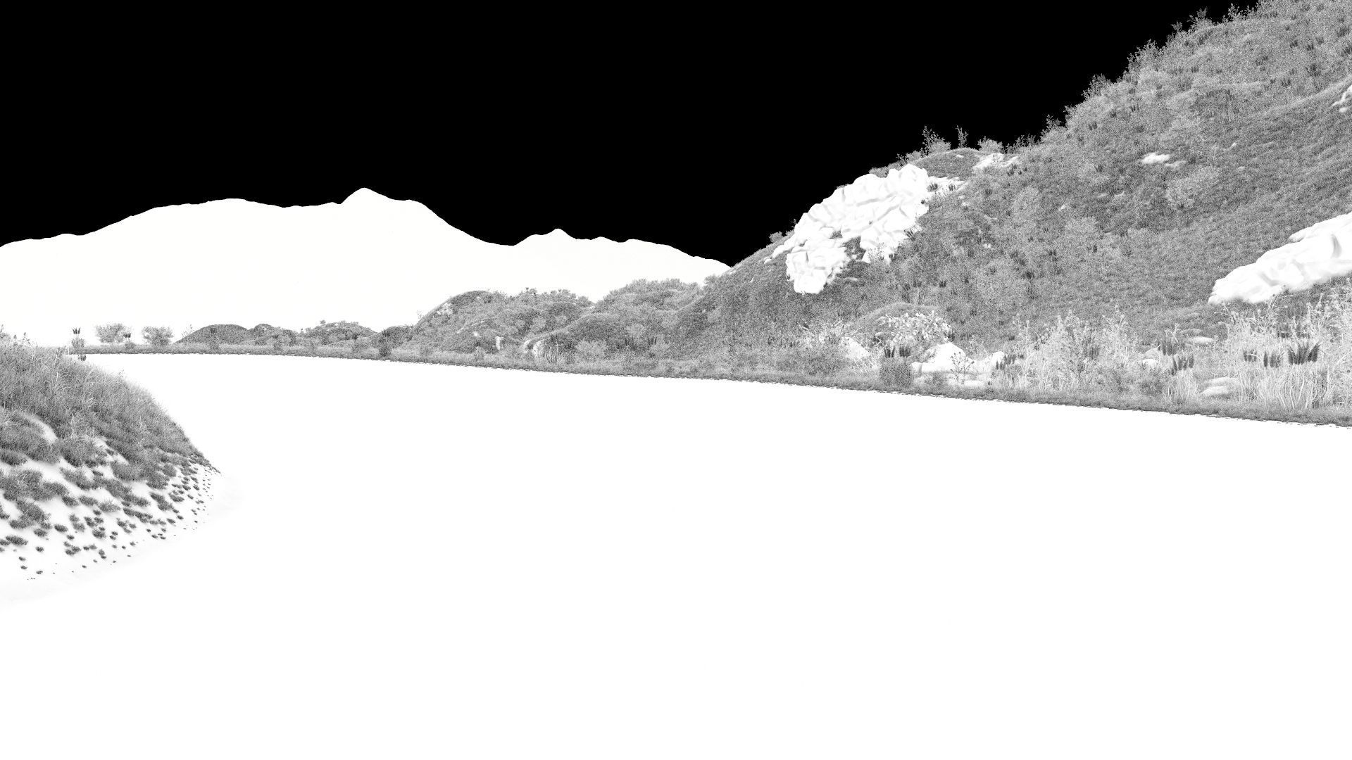 Wild mountain highway bend 3D model_13