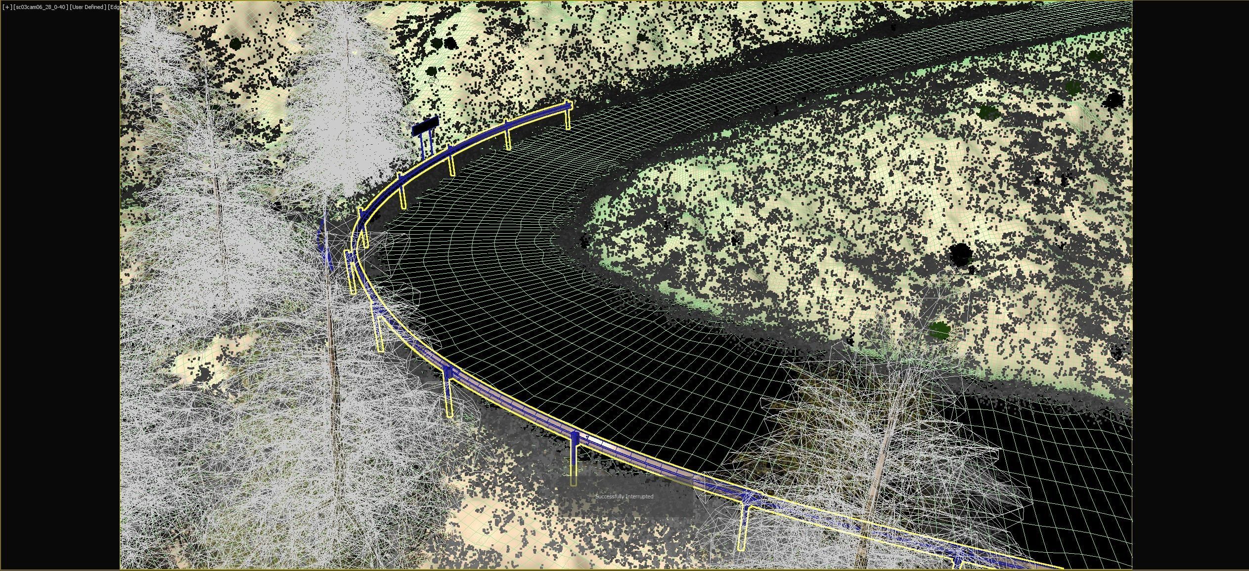 Field uphill highway 3D model_9