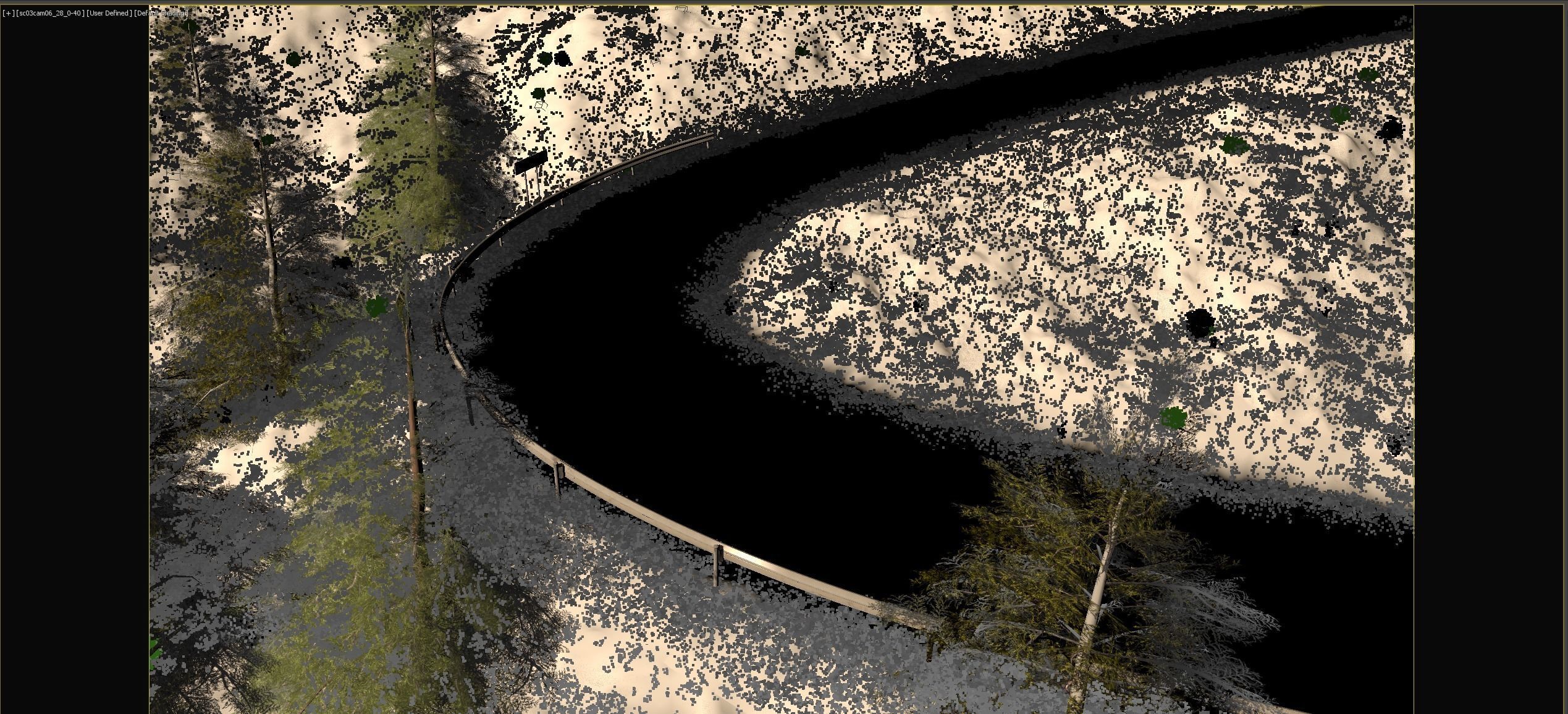 Field uphill highway 3D model_8