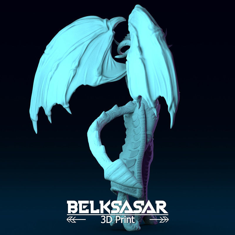 Demoness Mage Normal and Nude 3D print model_12