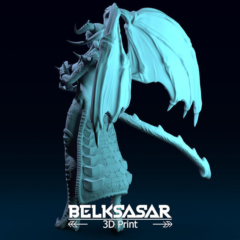 Demoness Mage Normal and Nude 3D print model_10
