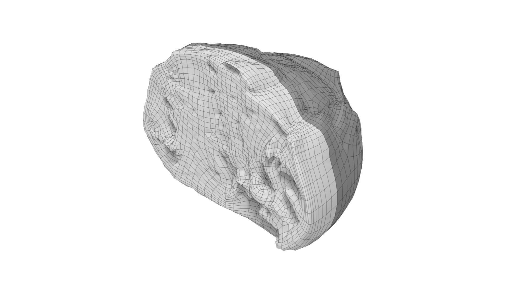 Half a Crusty Round Italian Bread - Extreme Definition Scanned 3D model_5