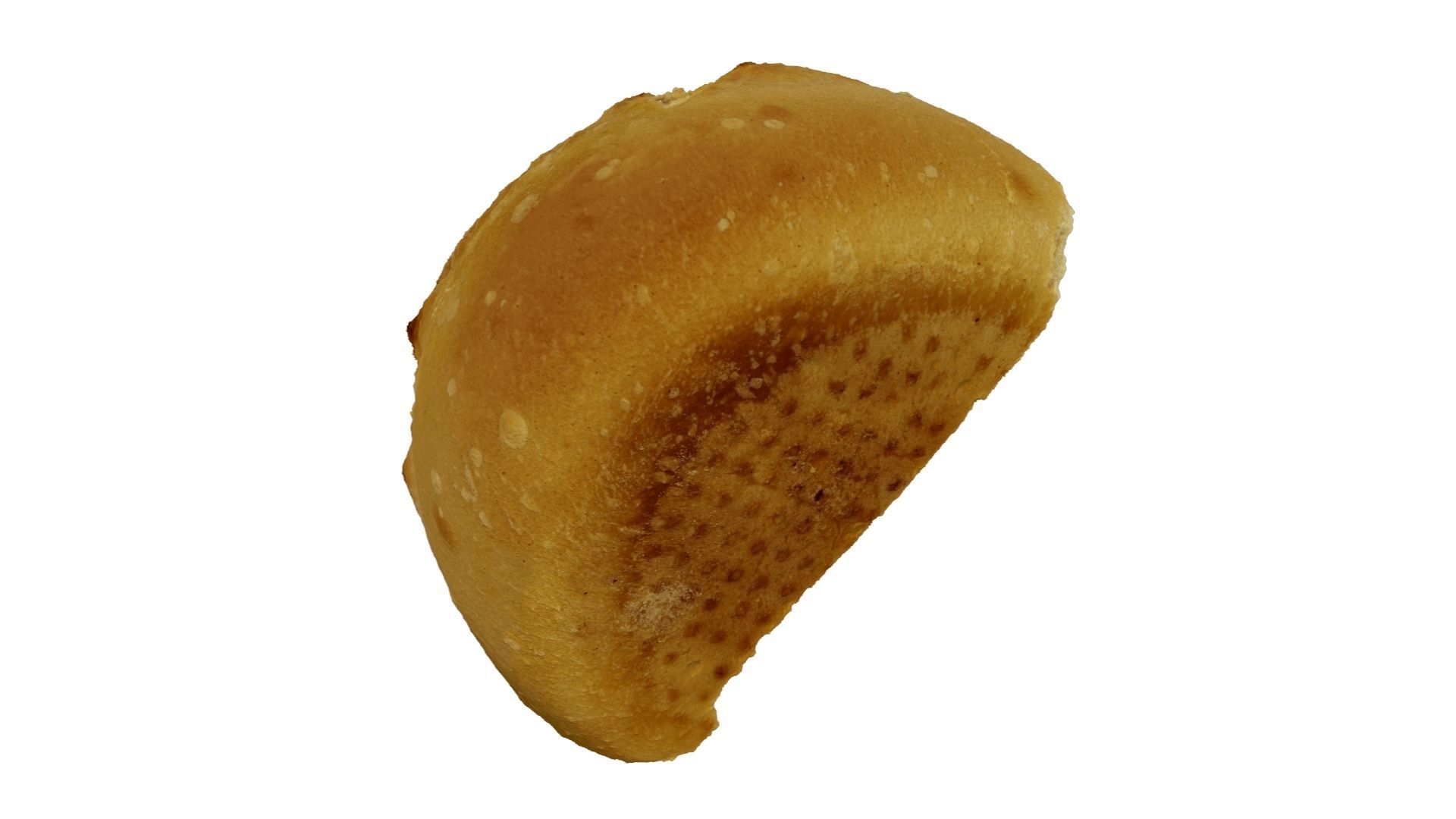 Half a Crusty Round Italian Bread - Extreme Definition Scanned 3D model_8