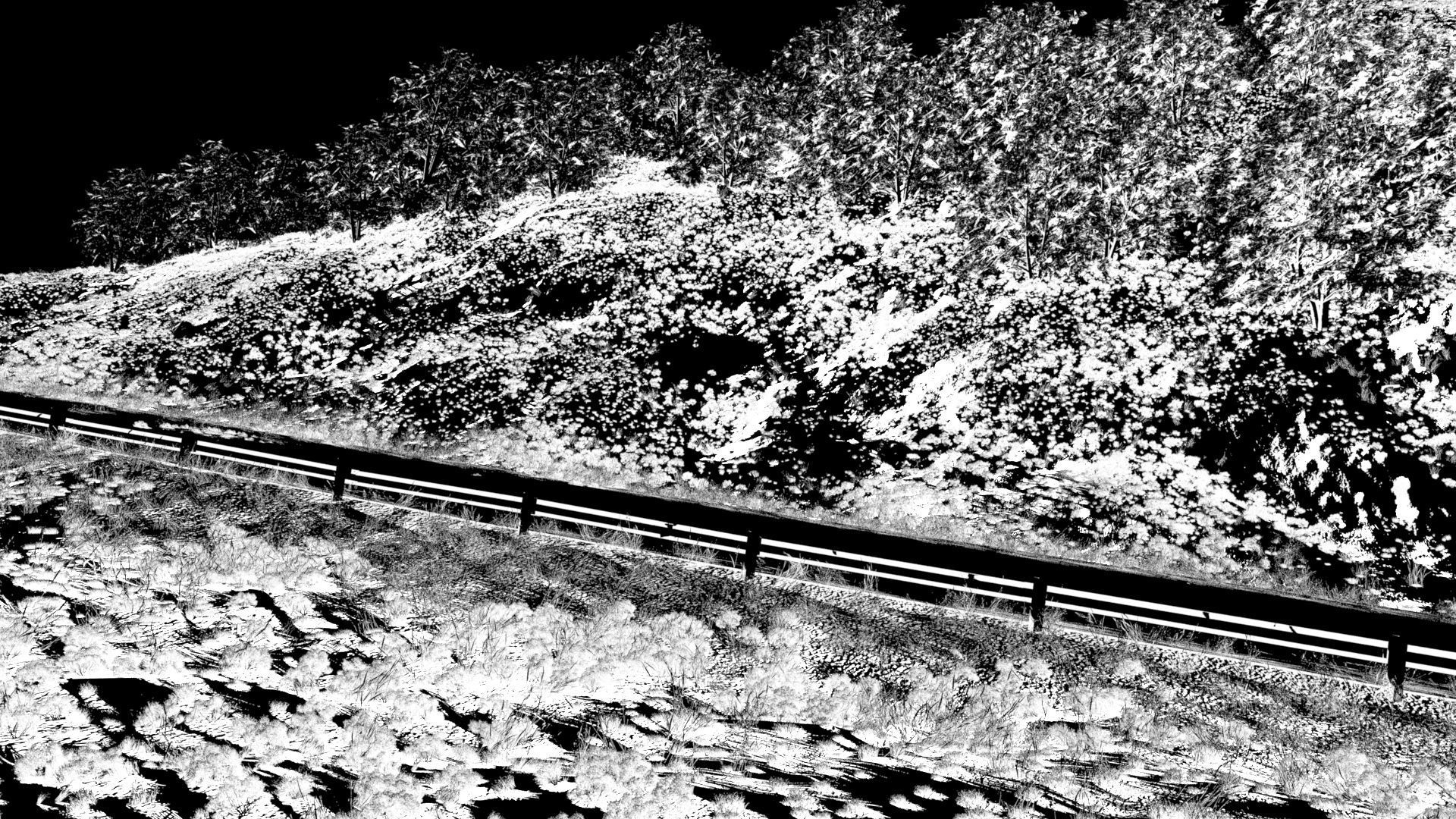 Field uphill highway 3D model_5