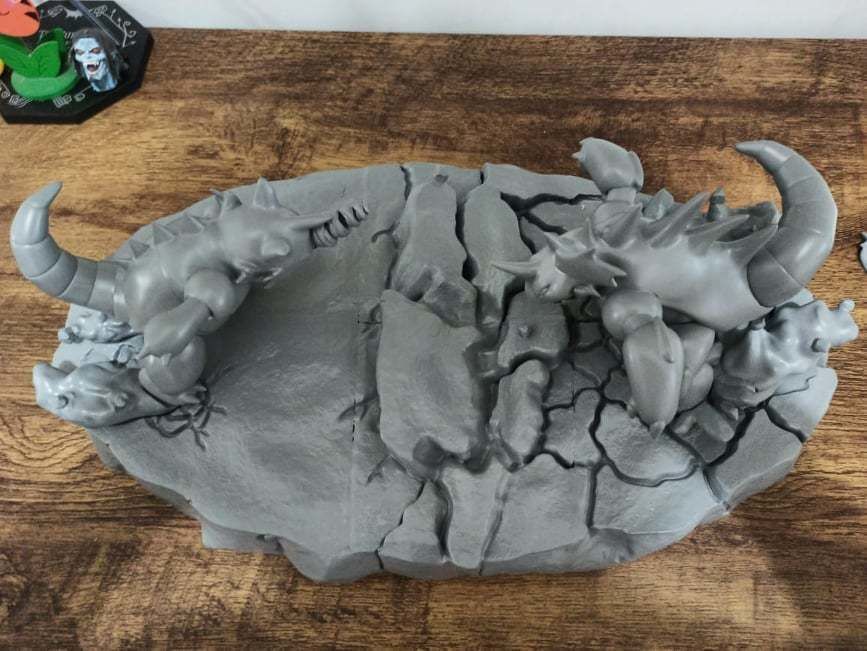 POKEMON BATTLE DIORAMA NIDOKING VS RHYDON 3D print model_13