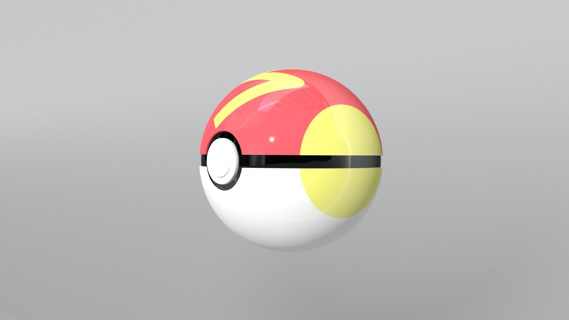 Fast Ball Low-poly 3D model_2